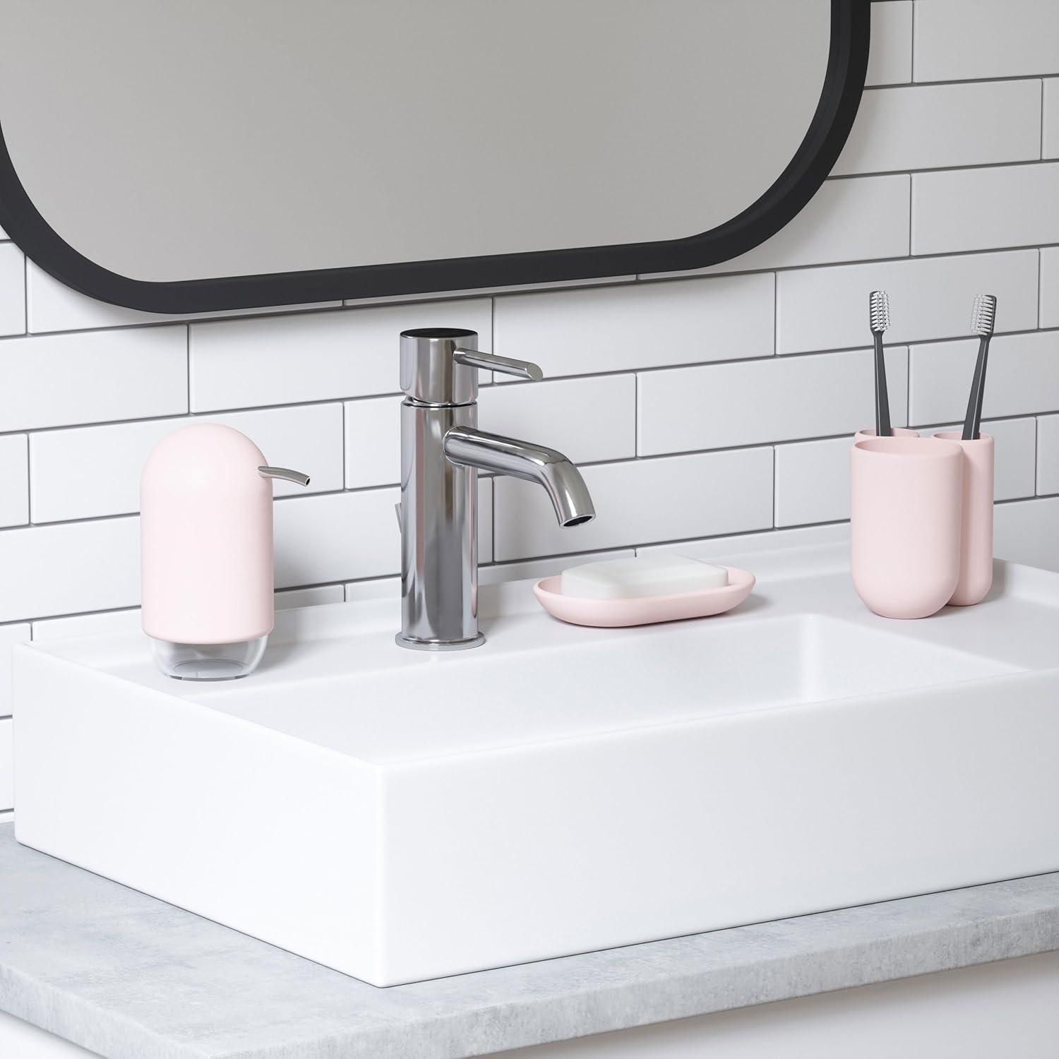 image:imageUmbra 023273660 Touch Collection 2 Dia x 5 inches White Pack of 2Blush Pink