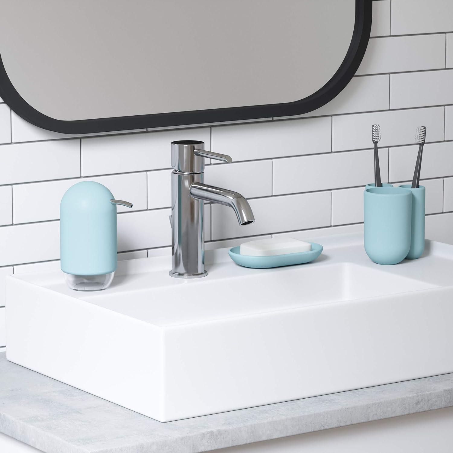 image:imageUmbra 023273660 Touch Collection 2 Dia x 5 inches White Pack of 2Ocean Blue