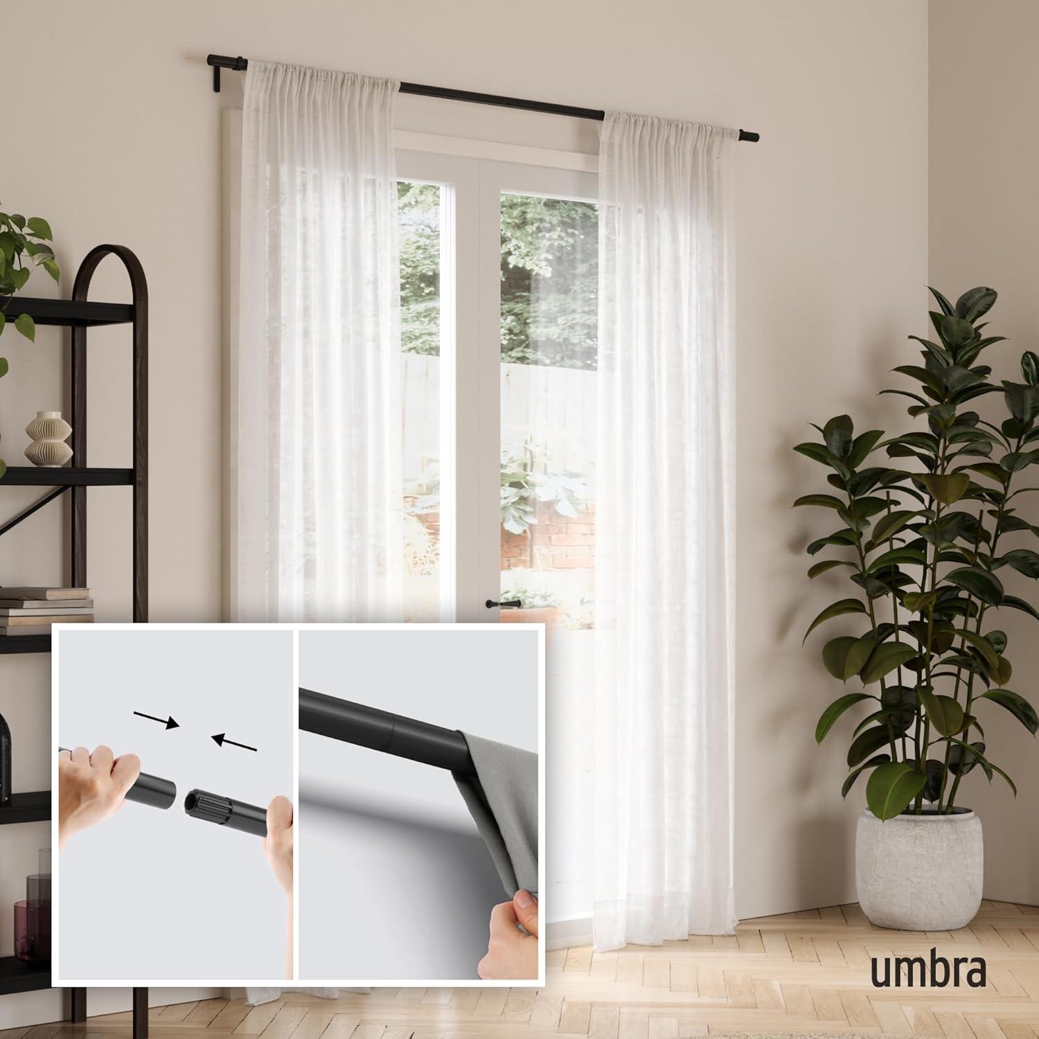 image:imageUmbra 1022629411 Zen Curtain Rod NickelBlack
