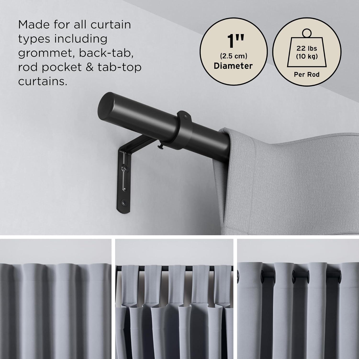 image:imageUmbra 1022629411 Zen Curtain Rod NickelBlack