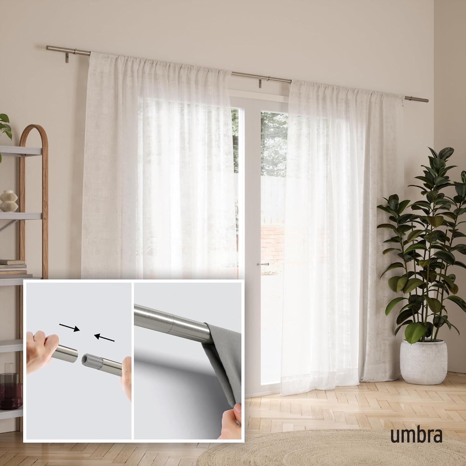 image:imageUmbra 1022629411 Zen Curtain Rod NickelNickel