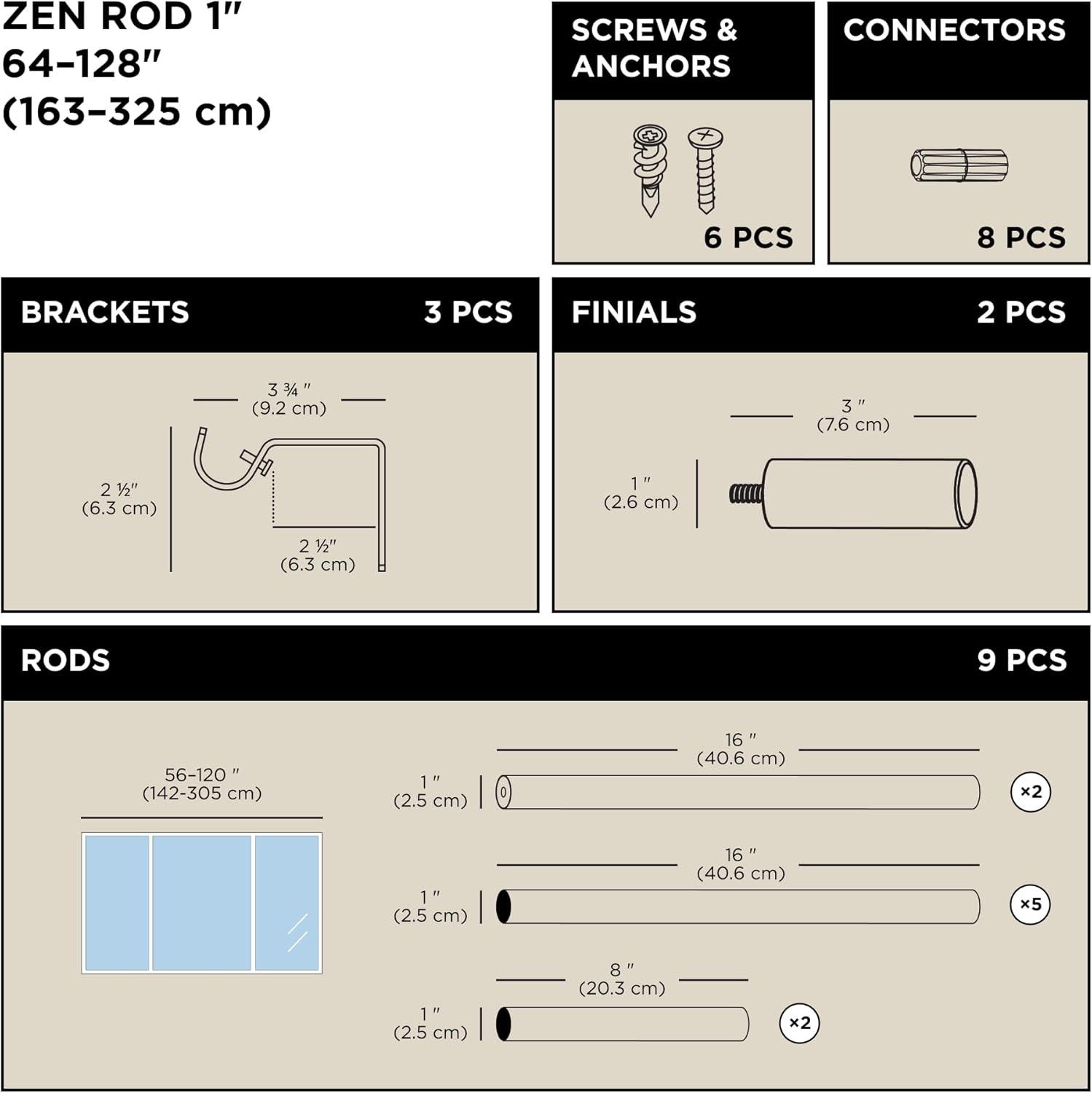 image:imageUmbra 1022629411 Zen Curtain Rod NickelNickel