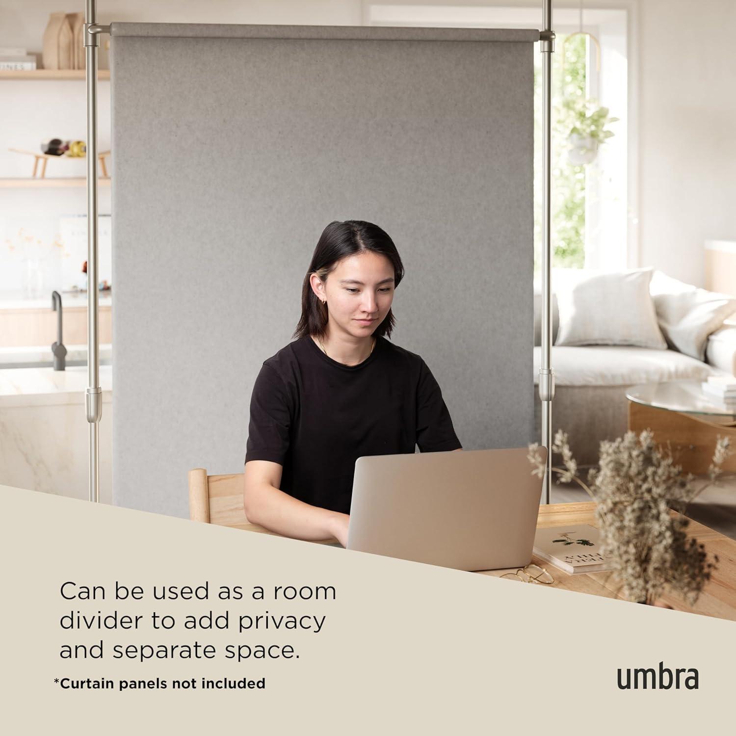 image:imageUmbra Anywhere Expandable Curtain Rod and Room Divider WhiteNickel