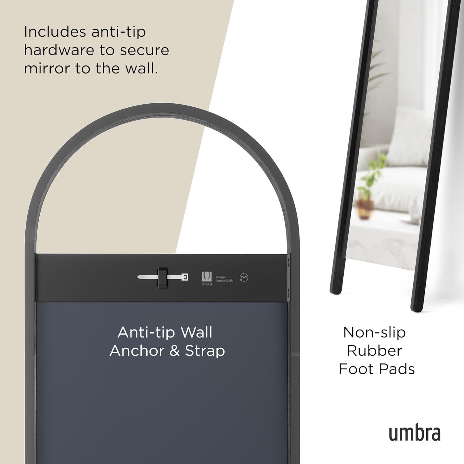 image:imageUmbra Bellwood FloorLength Leaning MirrorBlack