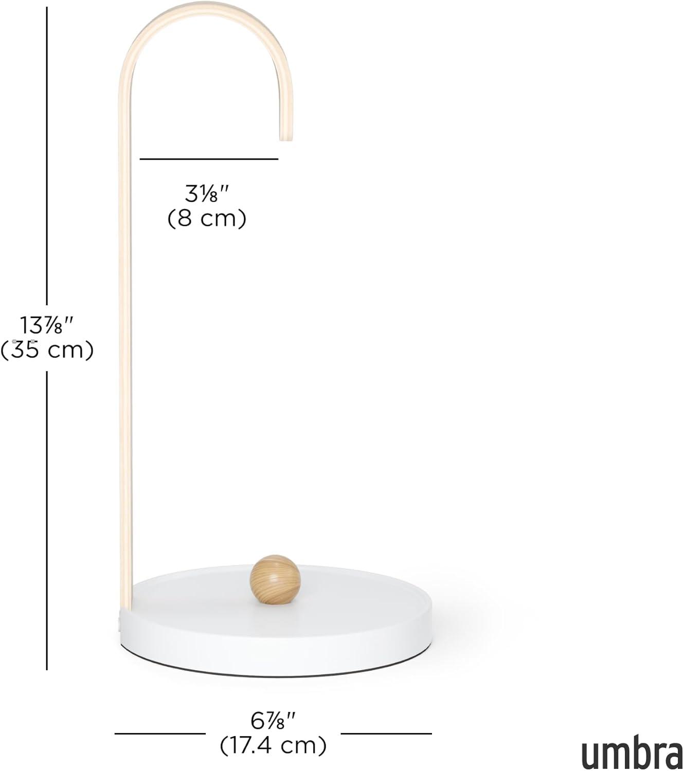 image:imageUmbra Bellwood Paper Towel Holder for Kitchen Countertop with Real Wood Stand and Weighted Metal Base WhiteNaturalWhiteNatural