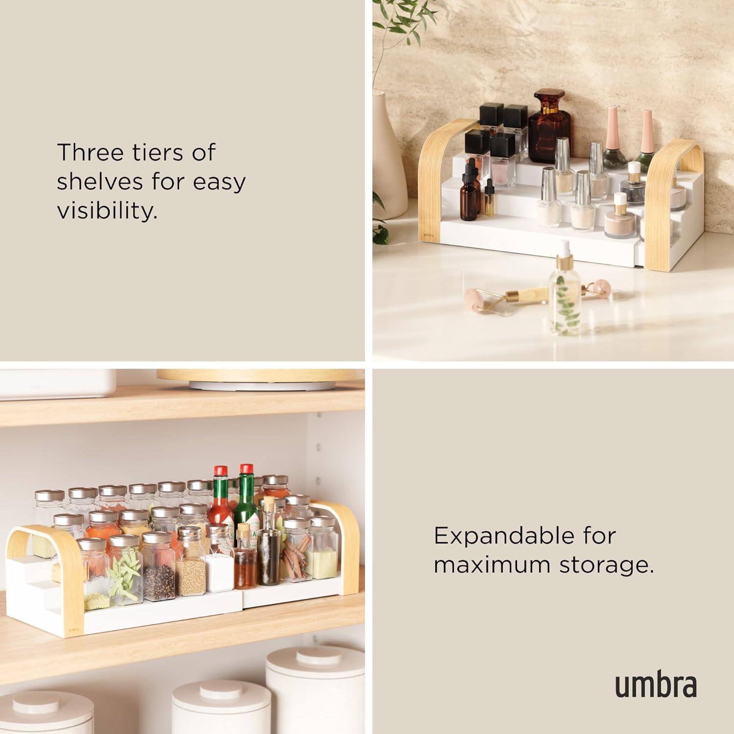 image:imageUmbra Bellwood ThreeTier Spice Shelf NaturalWhiteNaturalWhite