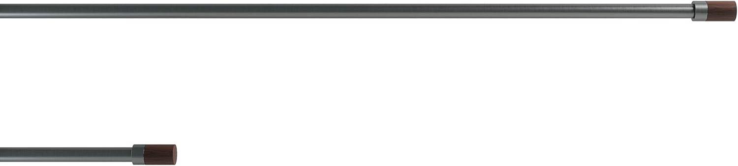 image:imageUmbra Blok Modern 1 Curtain Rod Includes 2 Matching Finials Brackets amp Hardware 36 to 72Inch GunmetalGunmetal