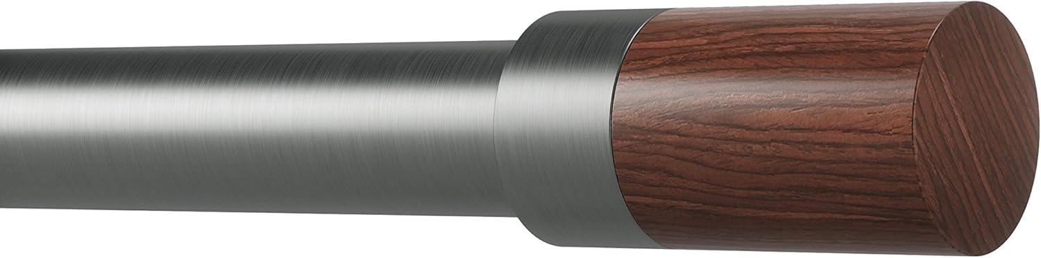 image:imageUmbra Blok Modern 1 Curtain Rod Includes 2 Matching Finials Brackets amp Hardware 36 to 72Inch GunmetalGunmetal