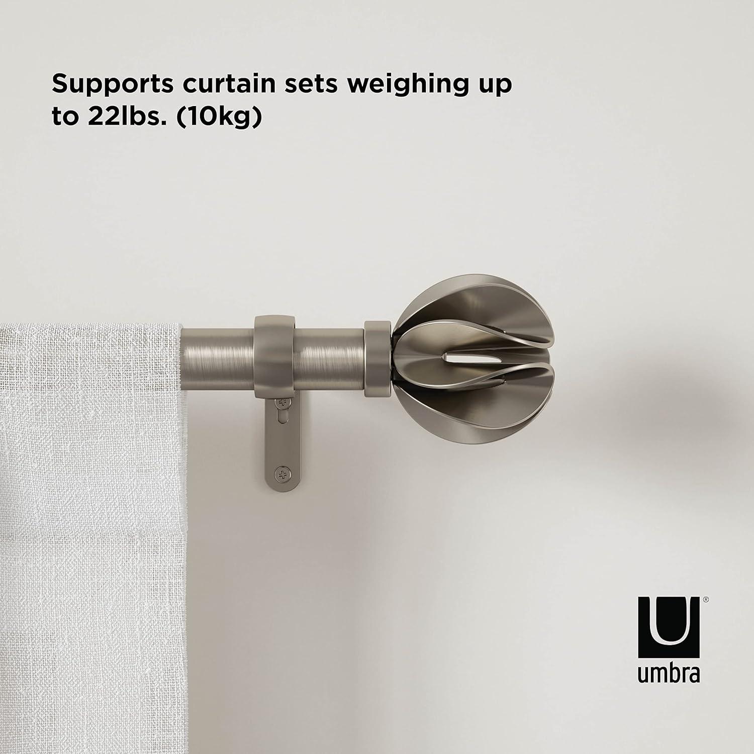 image:imageUmbra Blossom Curtain Rod for Windows Adjustable 42 to 120 Nickel