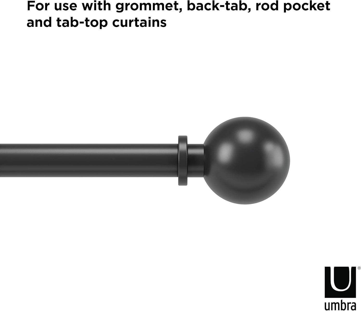 image:imageUmbra Bolas Double Curtain Rod NickelBlack
