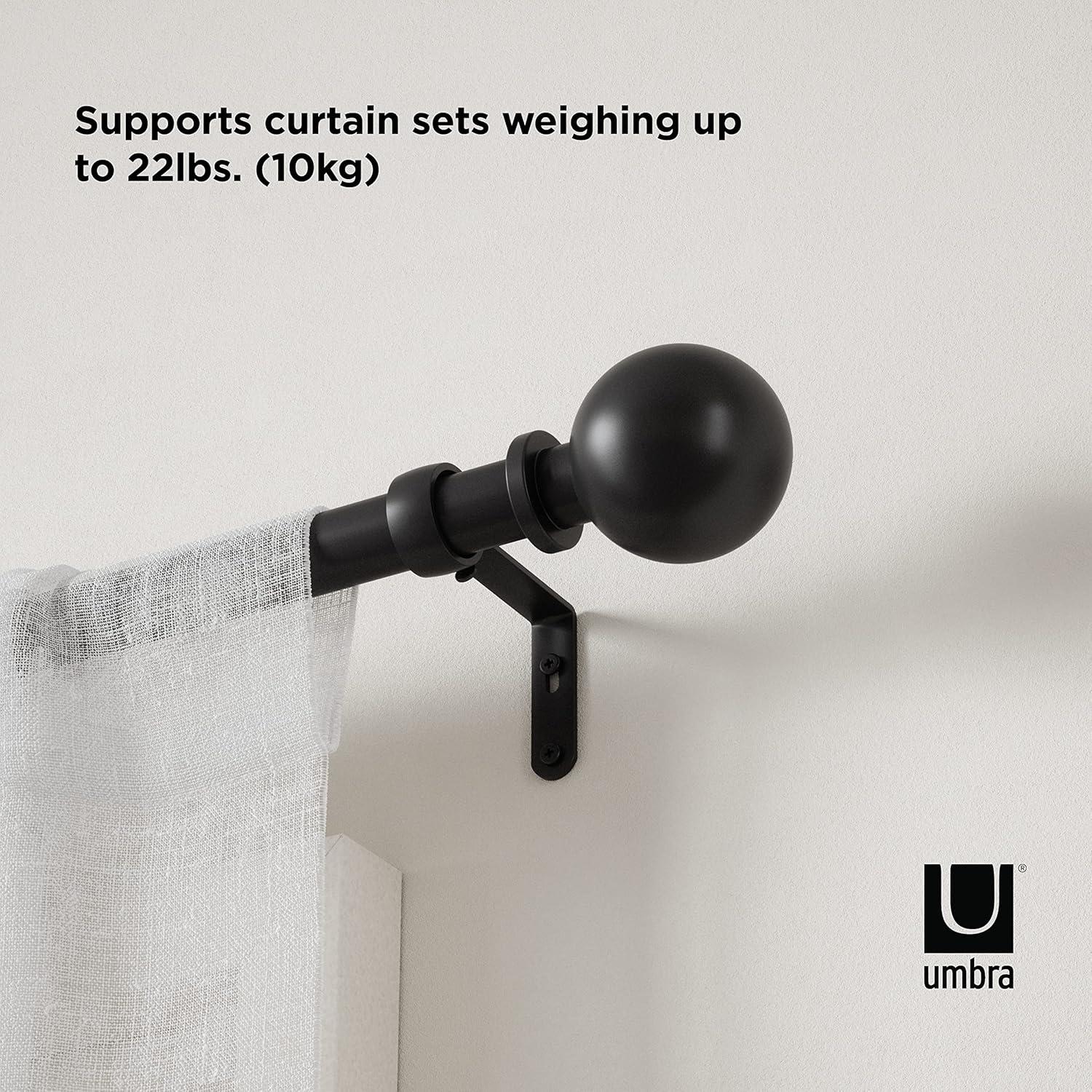 image:imageUmbra Bolas Double Curtain Rod NickelBlack