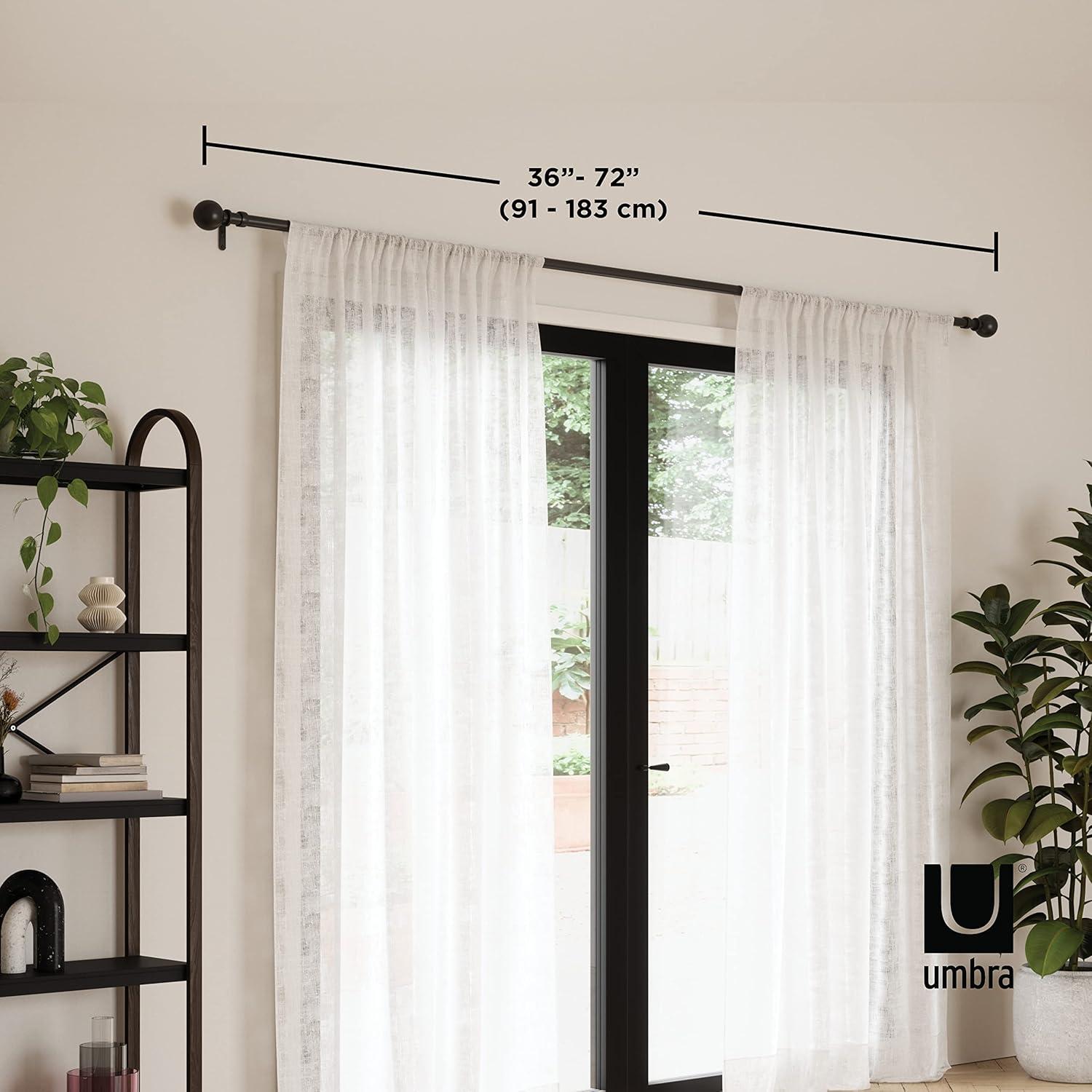 image:imageUmbra Bolas Double Curtain Rod NickelBlack