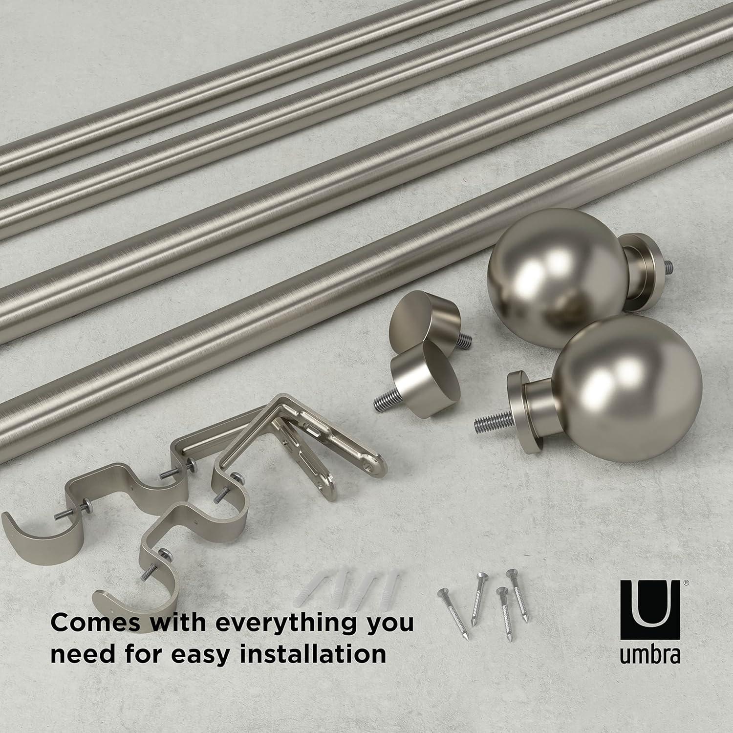 image:imageUmbra Bolas Double Curtain Rod NickelNickel
