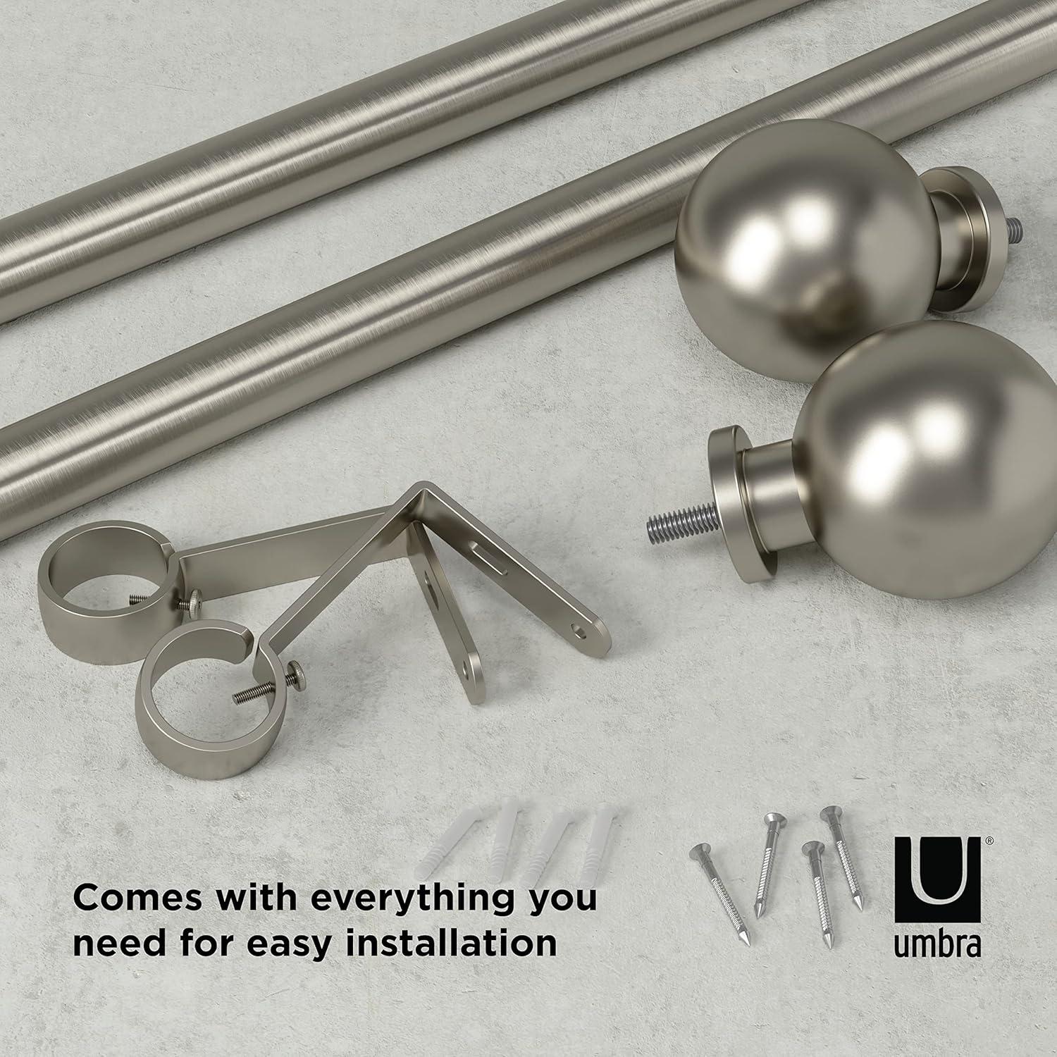 image:imageUmbra Bolas Double Curtain Rod NickelNickel