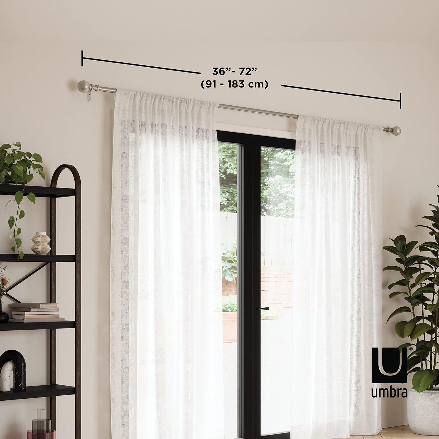 image:imageUmbra Bolas Double Curtain Rod NickelNickel