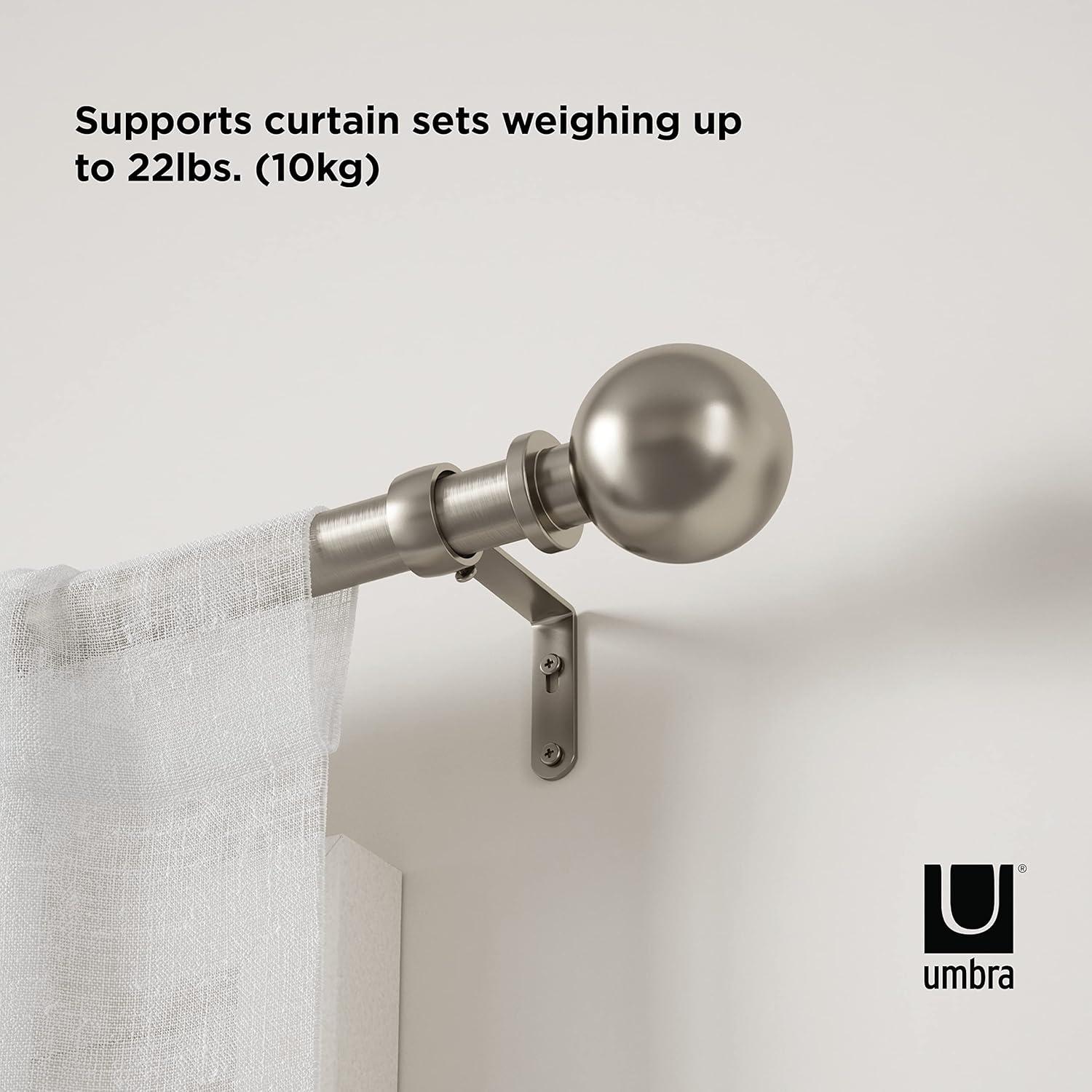 image:imageUmbra Bolas Double Curtain Rod NickelNickel