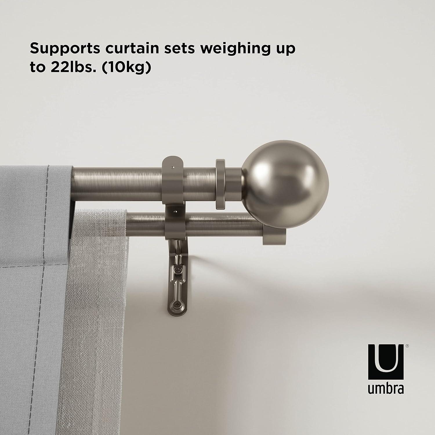 image:imageUmbra Bolas Double Curtain Rod NickelNickel