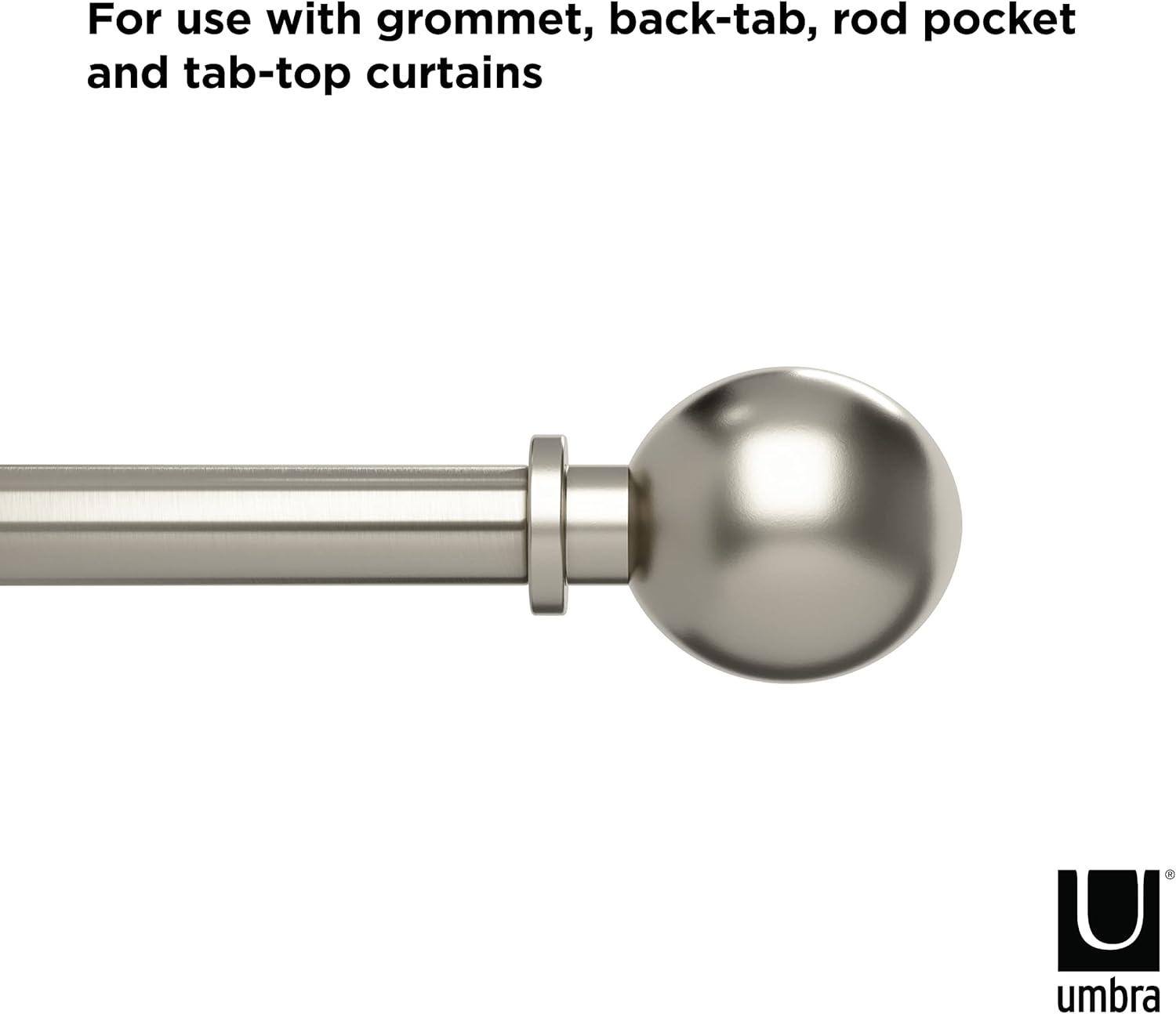 image:imageUmbra Bolas Double Curtain Rod NickelNickel