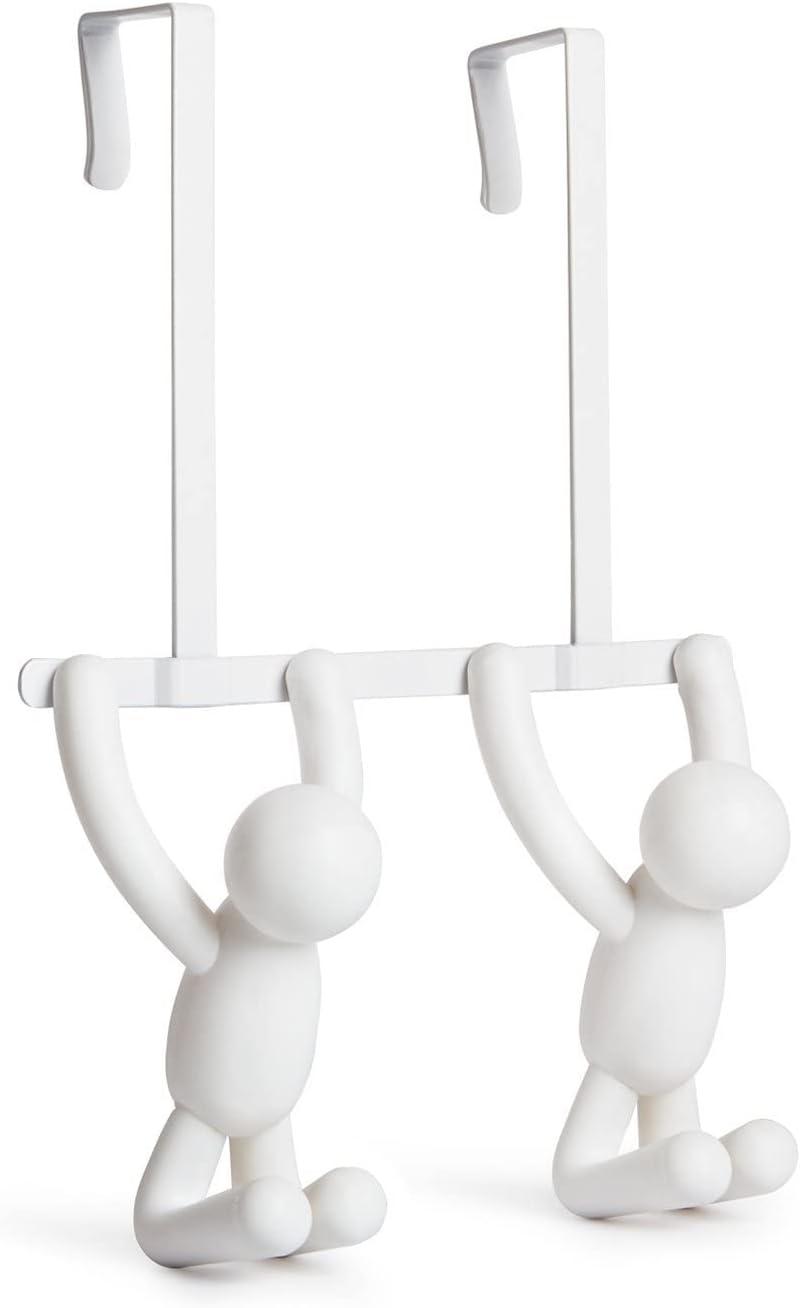 image:imageUmbra Buddy SpaceSaving Over The Cabinet Storage Hooks Kitchen and Bathroom Organizer Set of 2 White 2 CountWhite