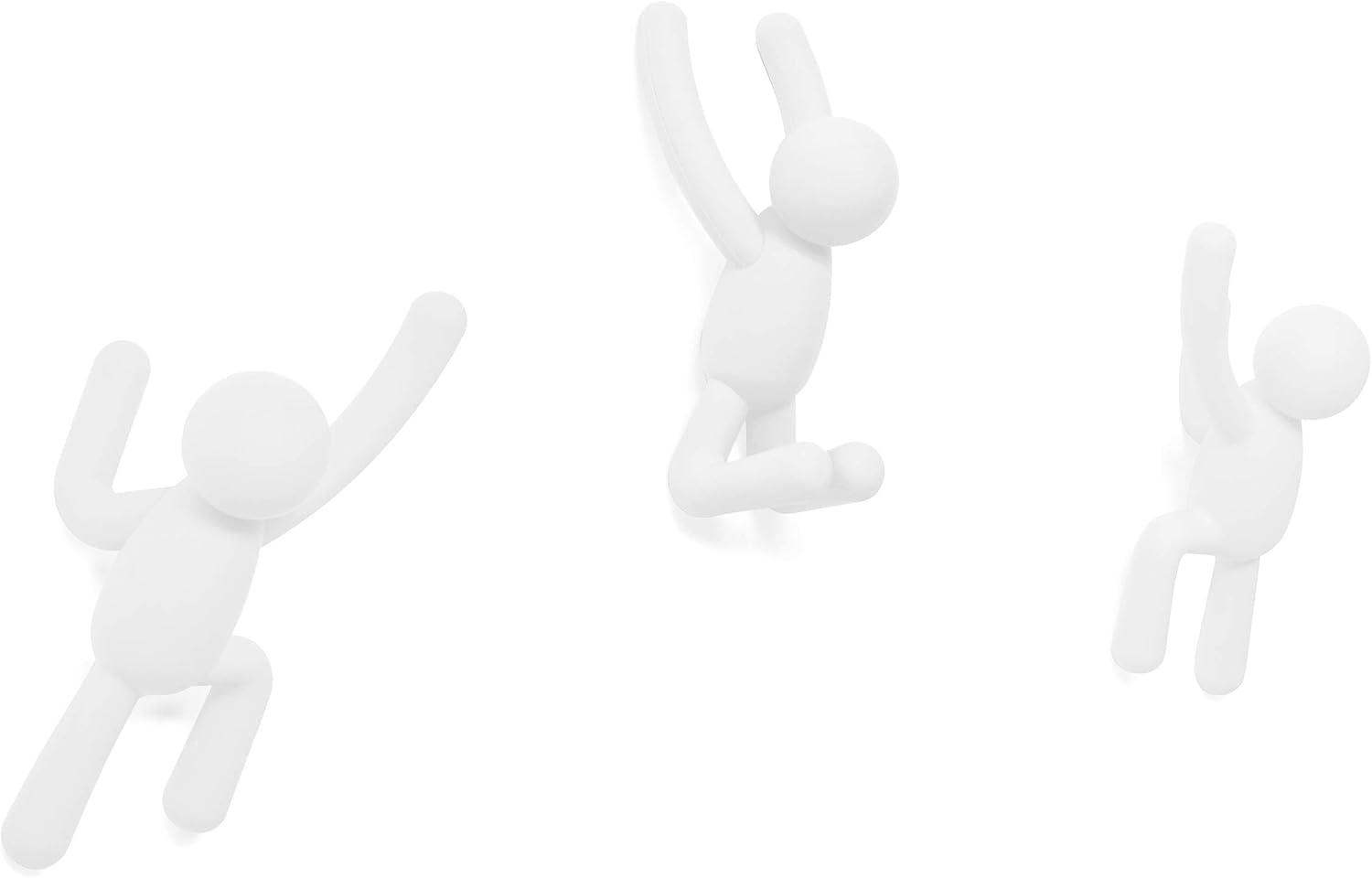image:imageUmbra Buddy Wall Hooks Decorative Wall Mounted Coat Hooks for Hanging Coats Scarves Bags Purses Backpacks Towels and More Set of 3 WhiteWhite
