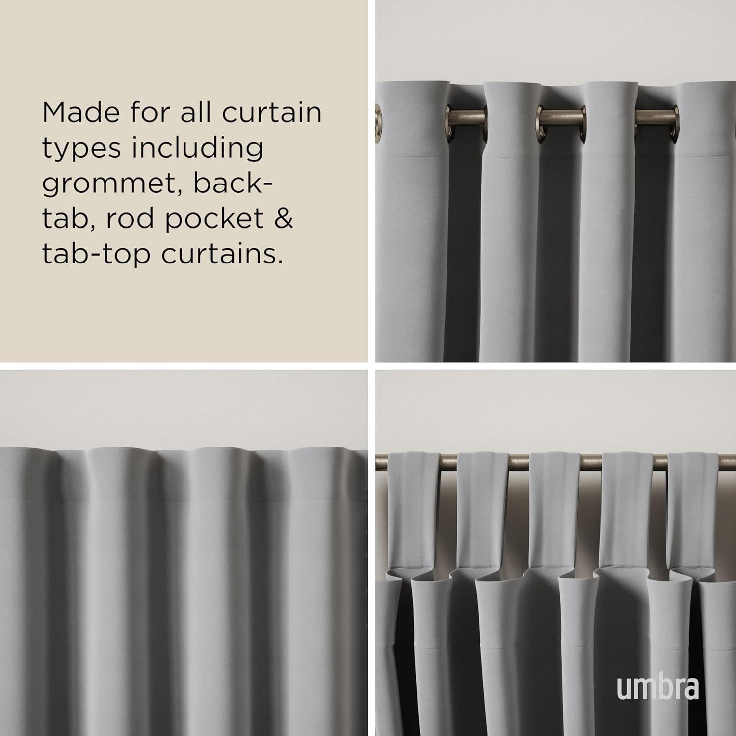 image:imageUmbra Cappa Curtain Rod Includes 2 Matching Finials Brackets amp Hardware 36 to 66Inches GoldNickel