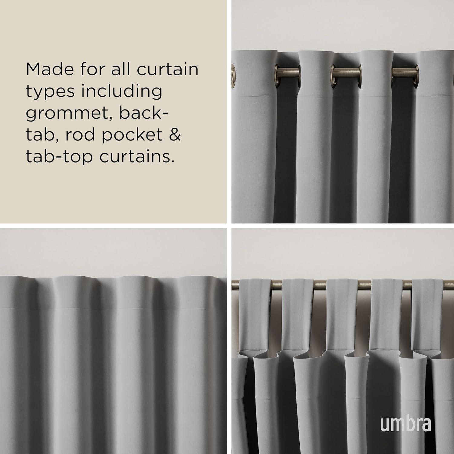 image:imageUmbra Cappa Curtain Rod Includes 2 Matching Finials Brackets amp Hardware 36 to 66Inches GoldNickel