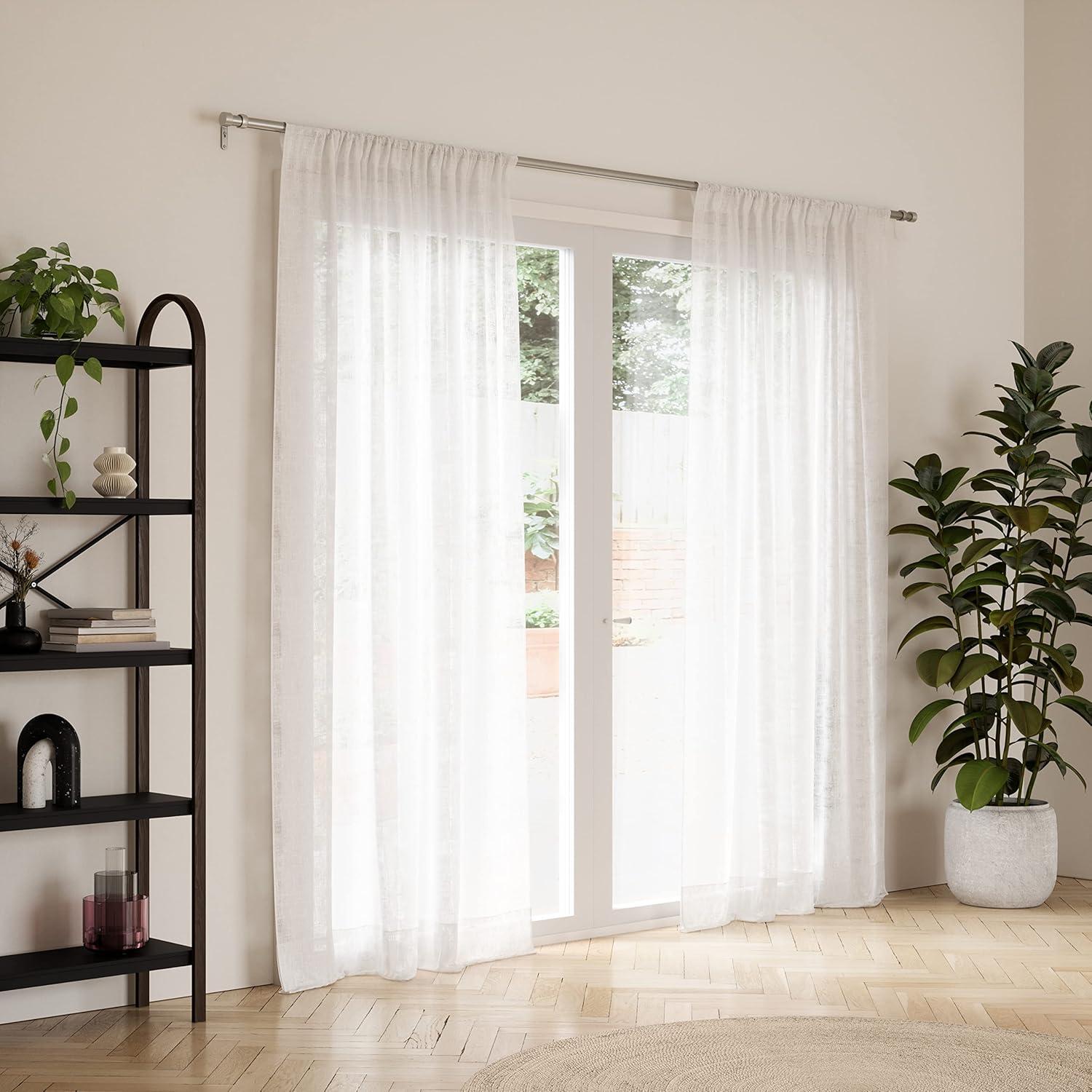 image:imageUmbra Cappa Curtain Rod Includes 2 Matching Finials Brackets amp Hardware 36 to 66Inches GoldNickel