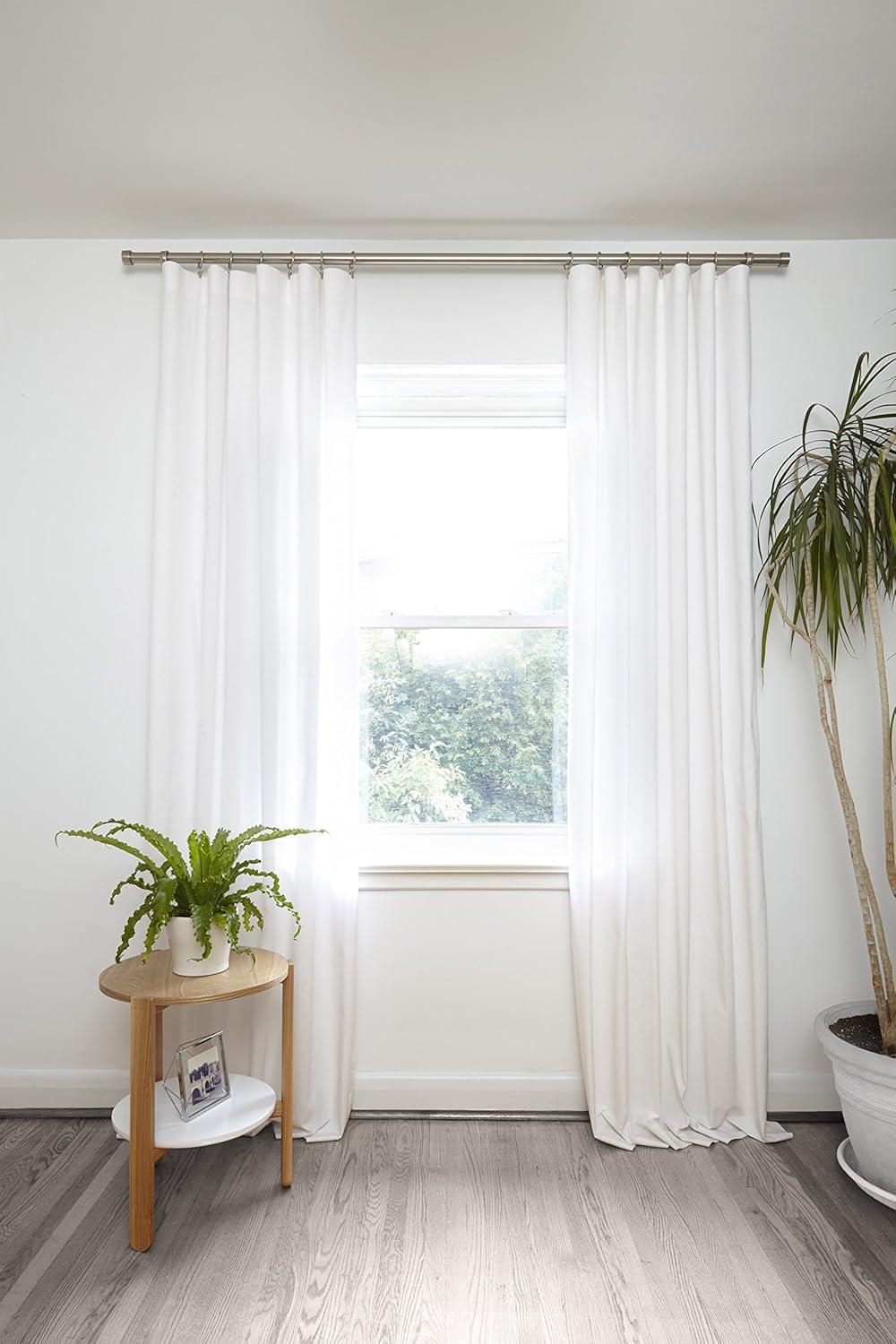 image:imageUmbra Cappa Curtain Rod Includes 2 Matching Finials Brackets amp Hardware 72 to 144Inches 2Pack36 to 72inches