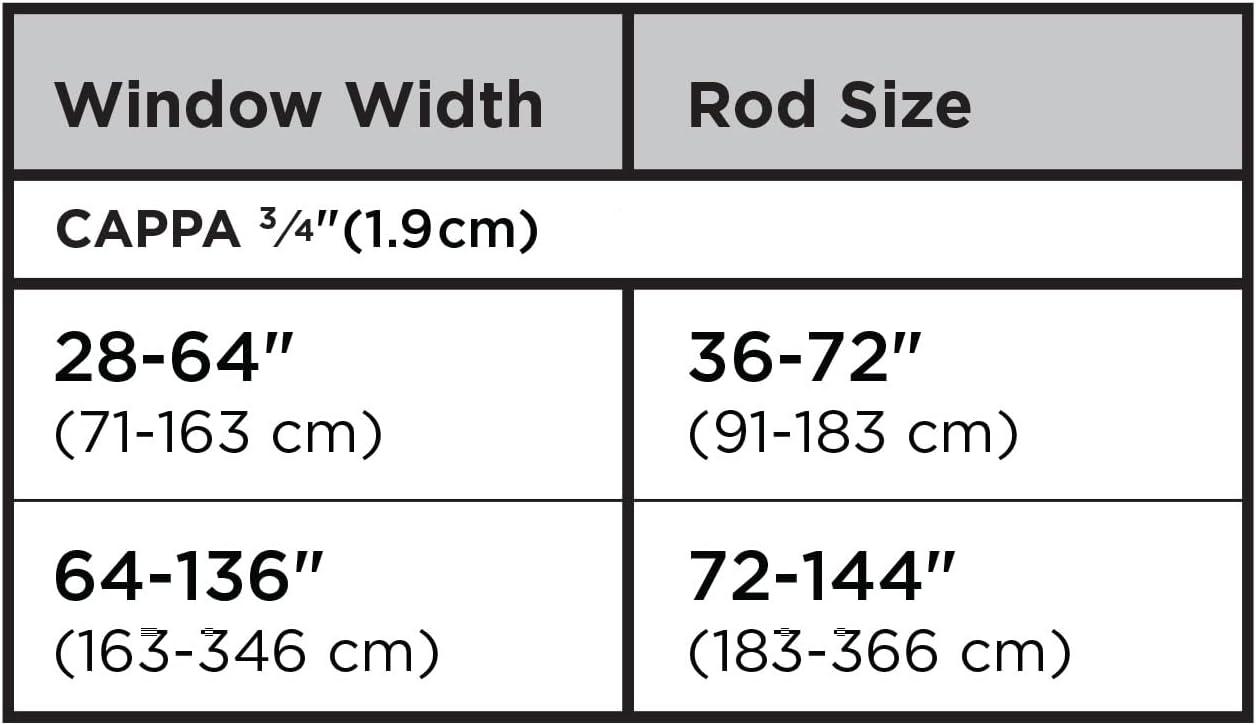 image:imageUmbra Cappa Curtain Rod Includes 2 Matching Finials Brackets amp Hardware 72 to 144Inches 2Pack36 to 72inches