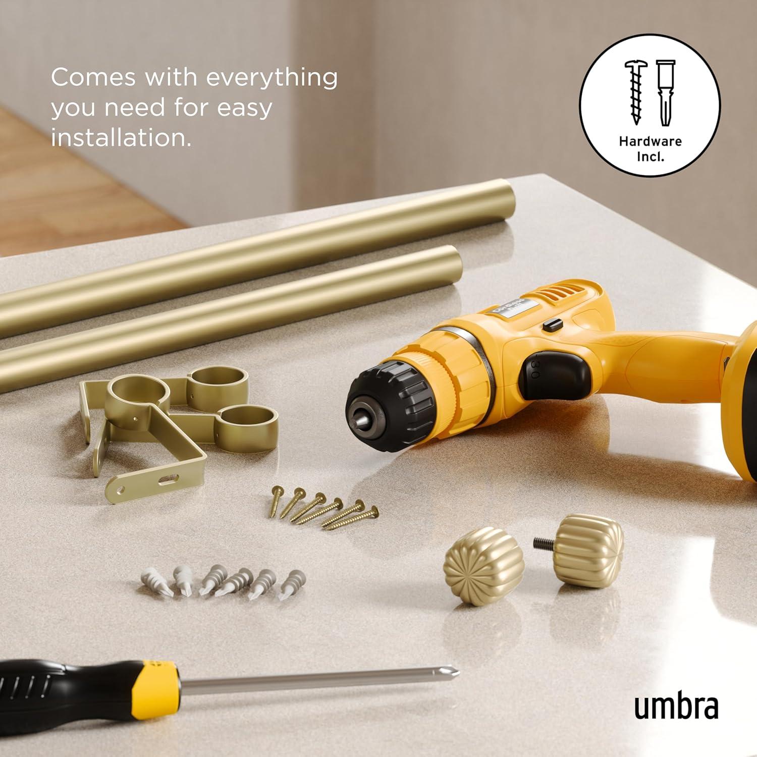 image:imageUmbra Cleo Curtain Rod 3666 BlackGold