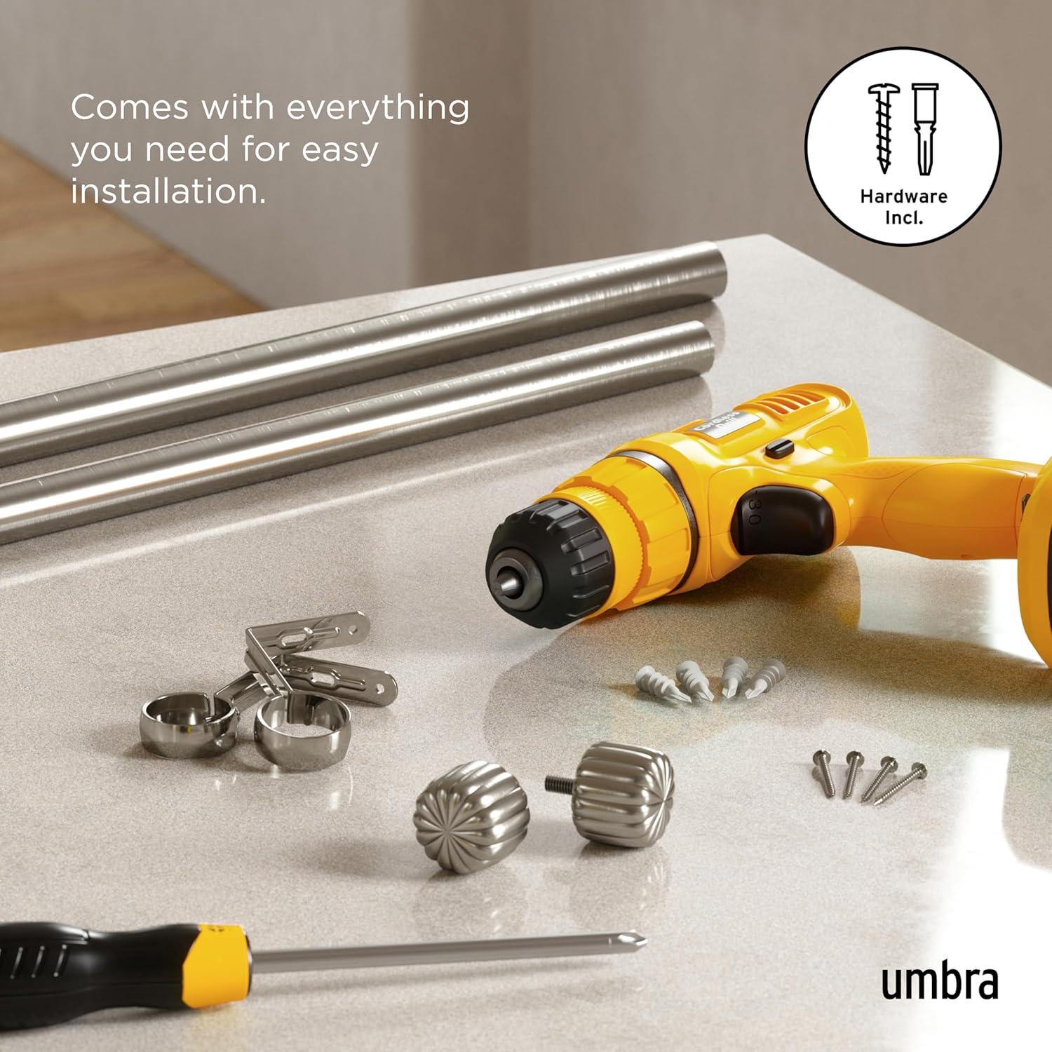 image:imageUmbra Cleo Curtain Rod 3666 BlackNickel