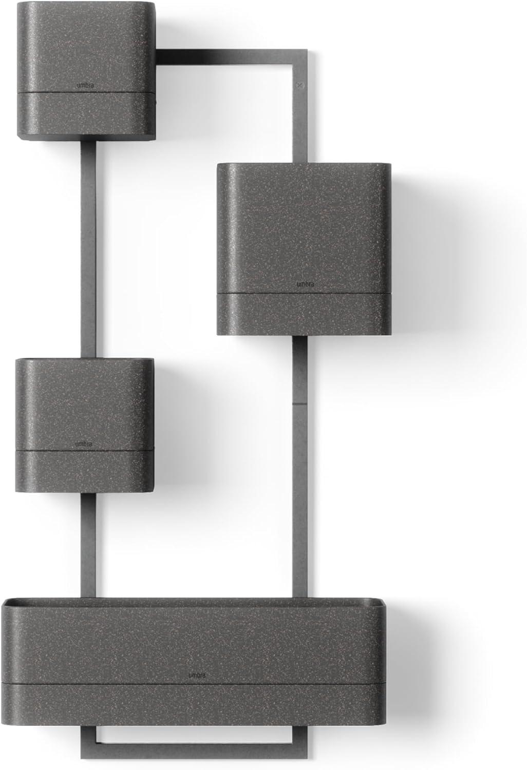 image:imageUmbra Cubiko WallMount Planter with Four Adjustable Pots Suitable for Indoor or Outdoor Use SandBlack