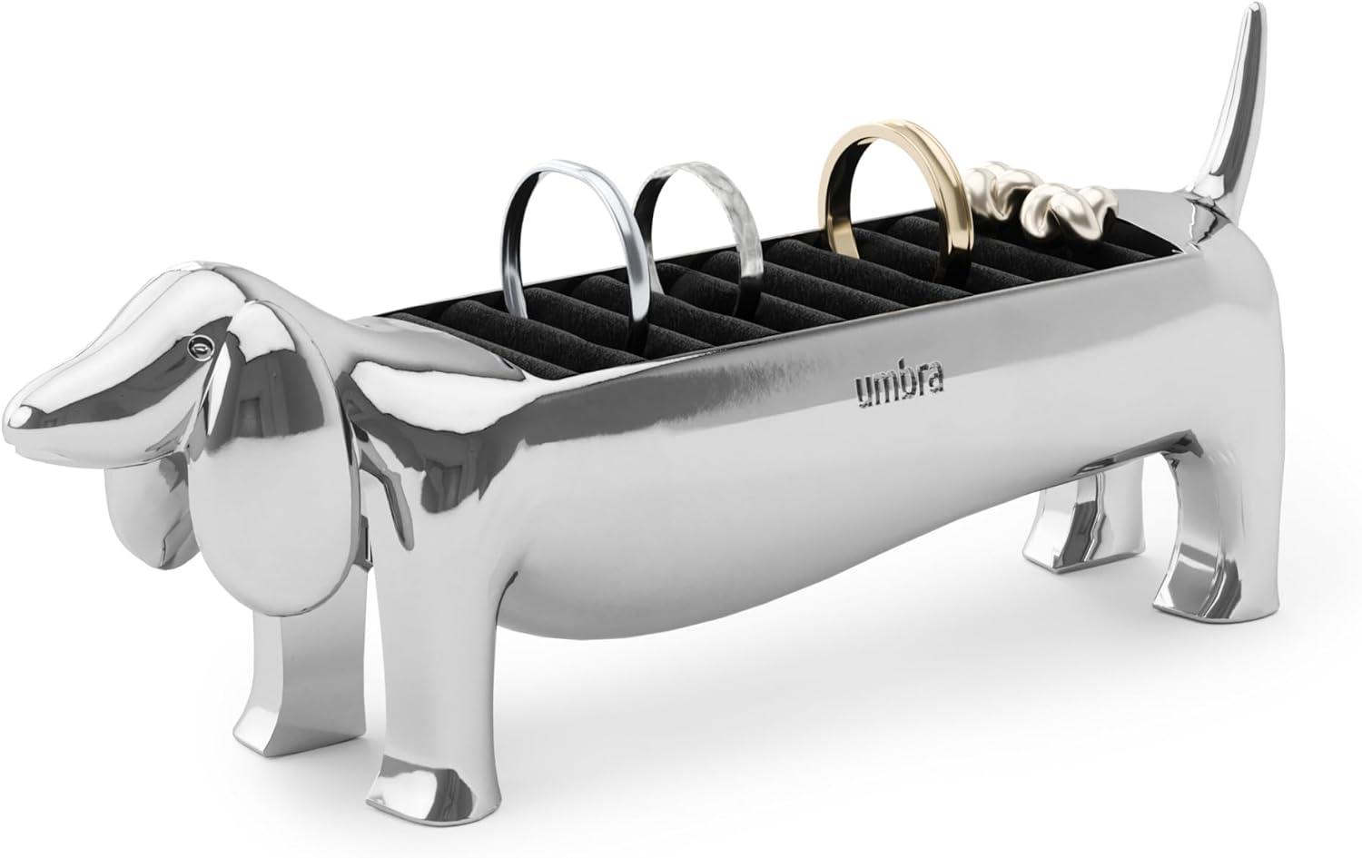 image:imageUmbra Dachsie Ring Holder Gift for Weiner Dog Dachshund Doxie Lover Jewelry Storage BrassChrome