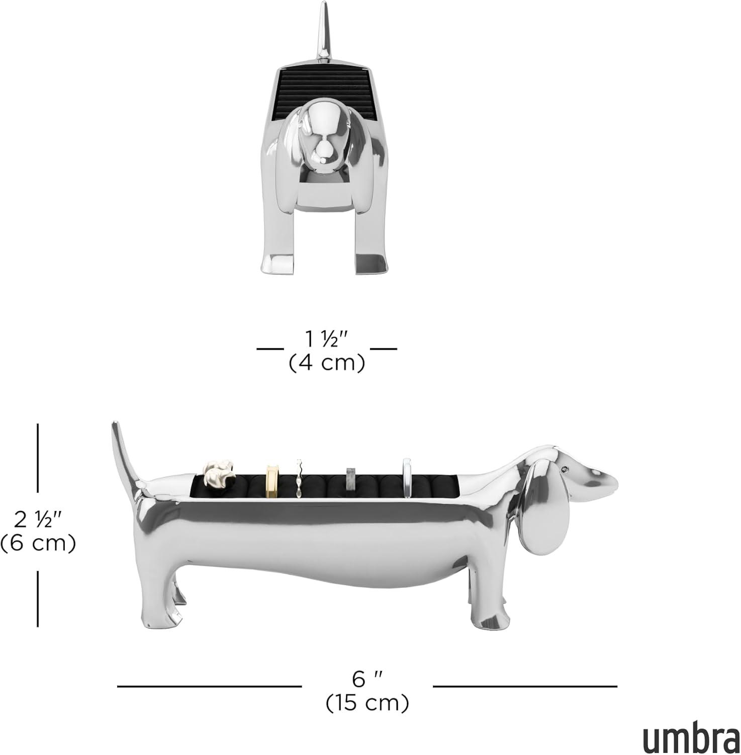 image:imageUmbra Dachsie Ring Holder Gift for Weiner Dog Dachshund Doxie Lover Jewelry Storage BrassChrome