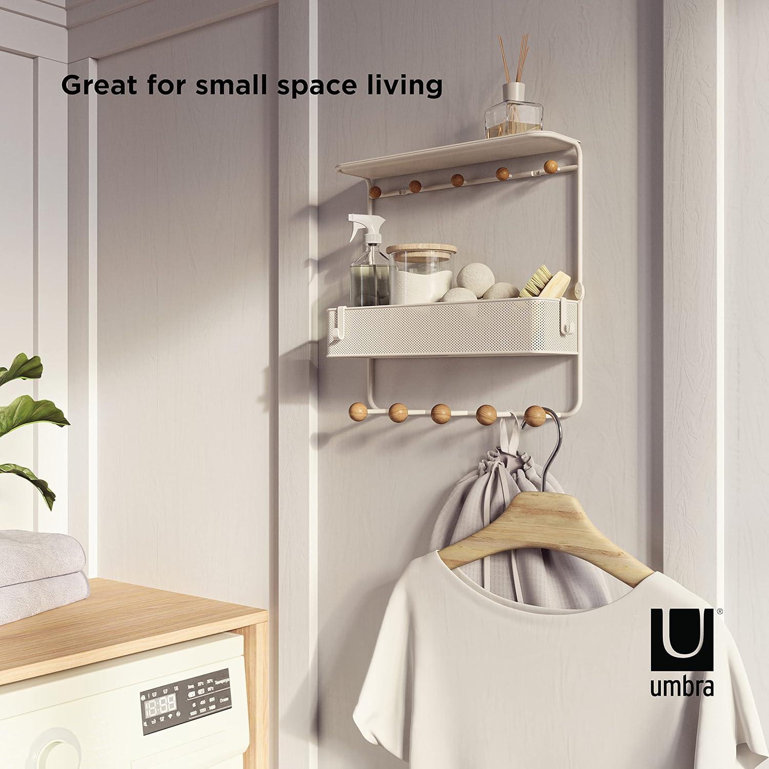 image:imageUmbra Estique Entryway Organizer Great for Storing Keys Small Accessories Mail Wallets and More Small WhiteNaturalWhiteNatural
