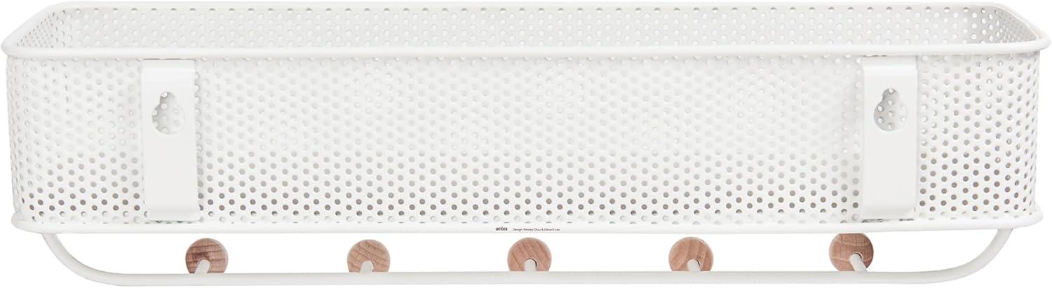 image:imageUmbra Estique Entryway Organizer Great for Storing Keys Small Accessories Mail Wallets and More Small WhiteNaturalWhiteNatural