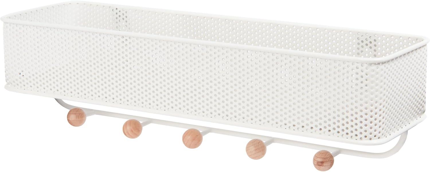 image:imageUmbra Estique Entryway Organizer Great for Storing Keys Small Accessories Mail Wallets and More Small WhiteNaturalWhiteNatural