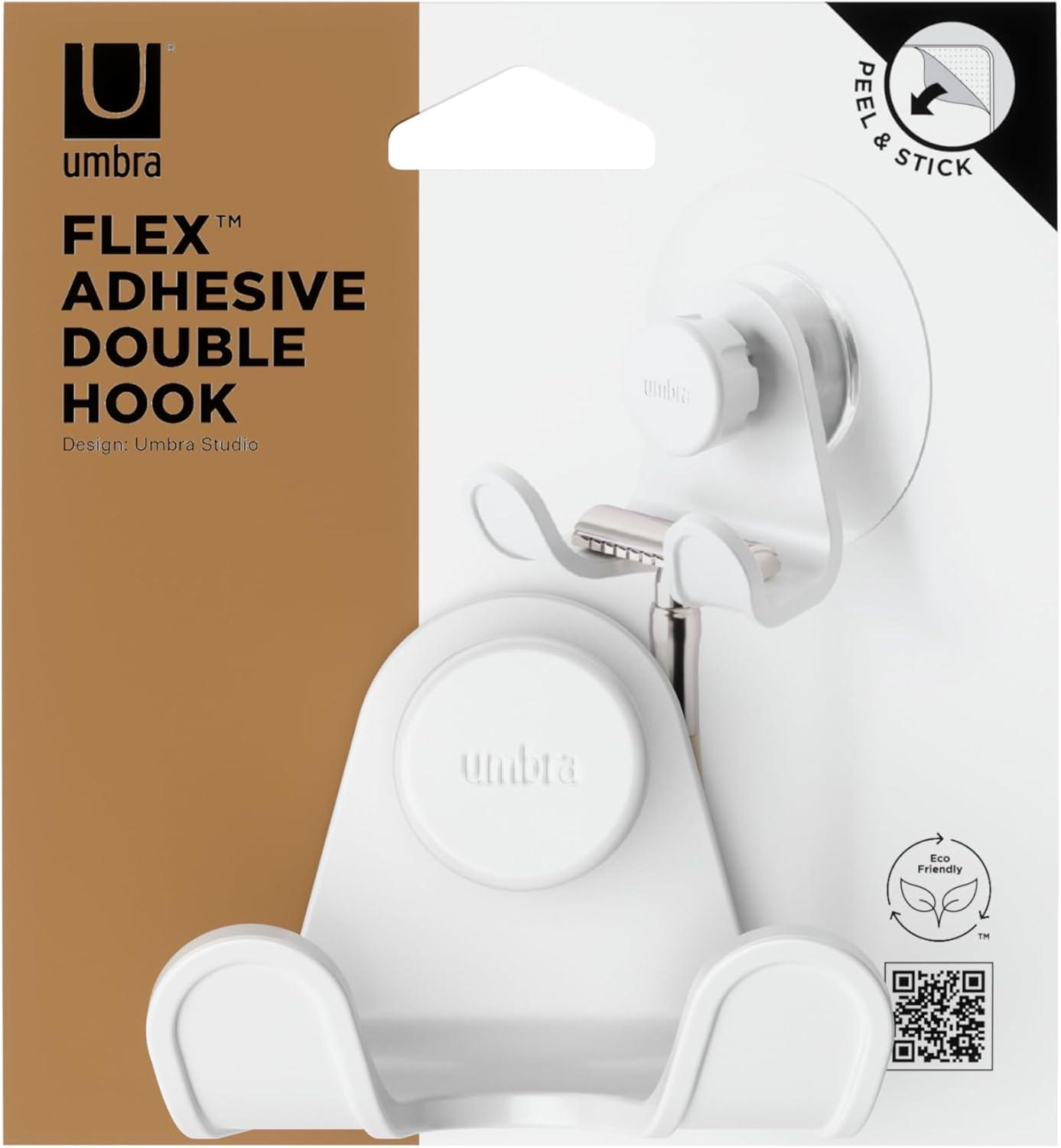 image:imageUmbra Flex Adhesive Soap Dish for Bathroom or Kitchen Use in Shower Tub or Sink Area WhiteHook