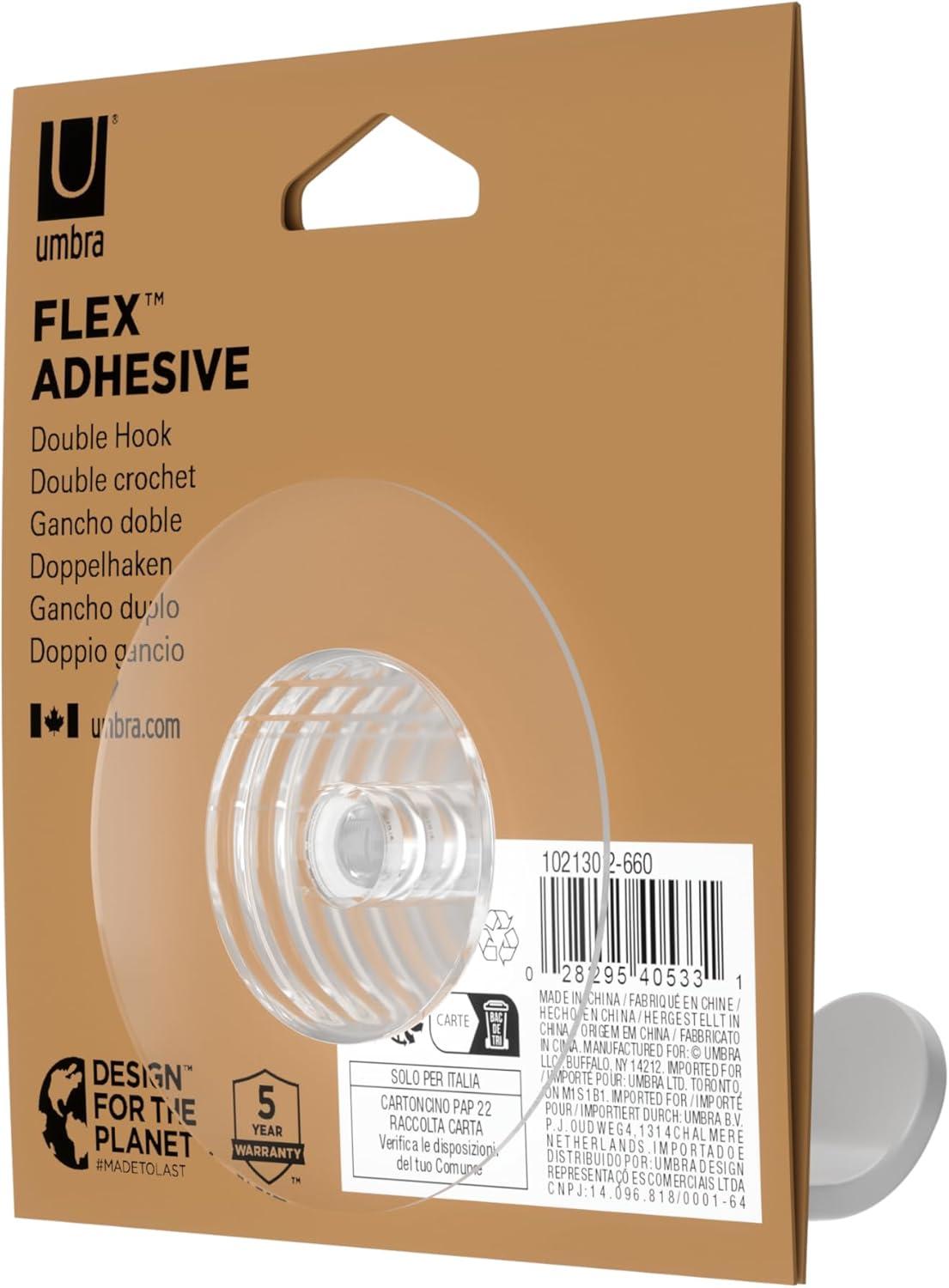 image:imageUmbra Flex Adhesive Soap Dish for Bathroom or Kitchen Use in Shower Tub or Sink Area WhiteHook