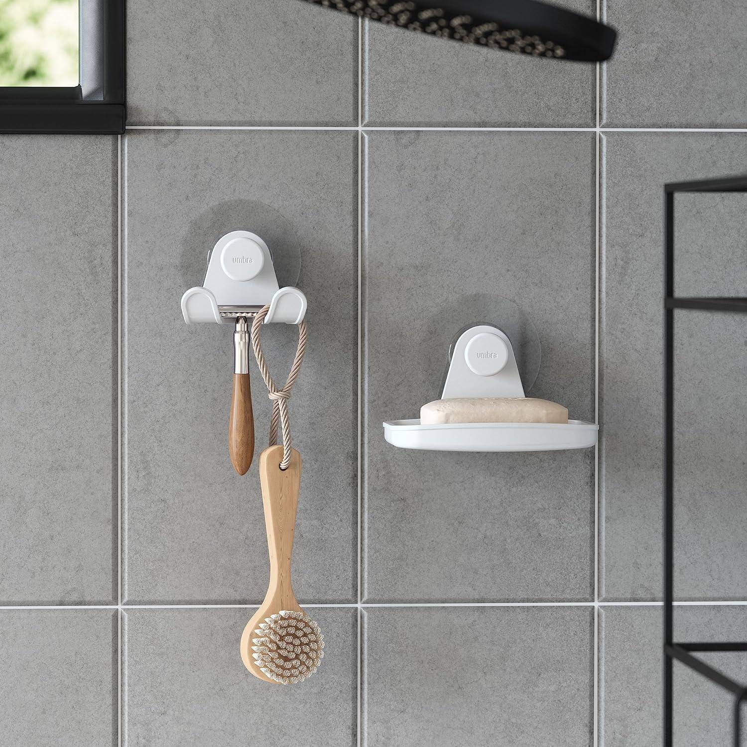 image:imageUmbra Flex Adhesive Soap Dish for Bathroom or Kitchen Use in Shower Tub or Sink Area WhiteSoap Dish
