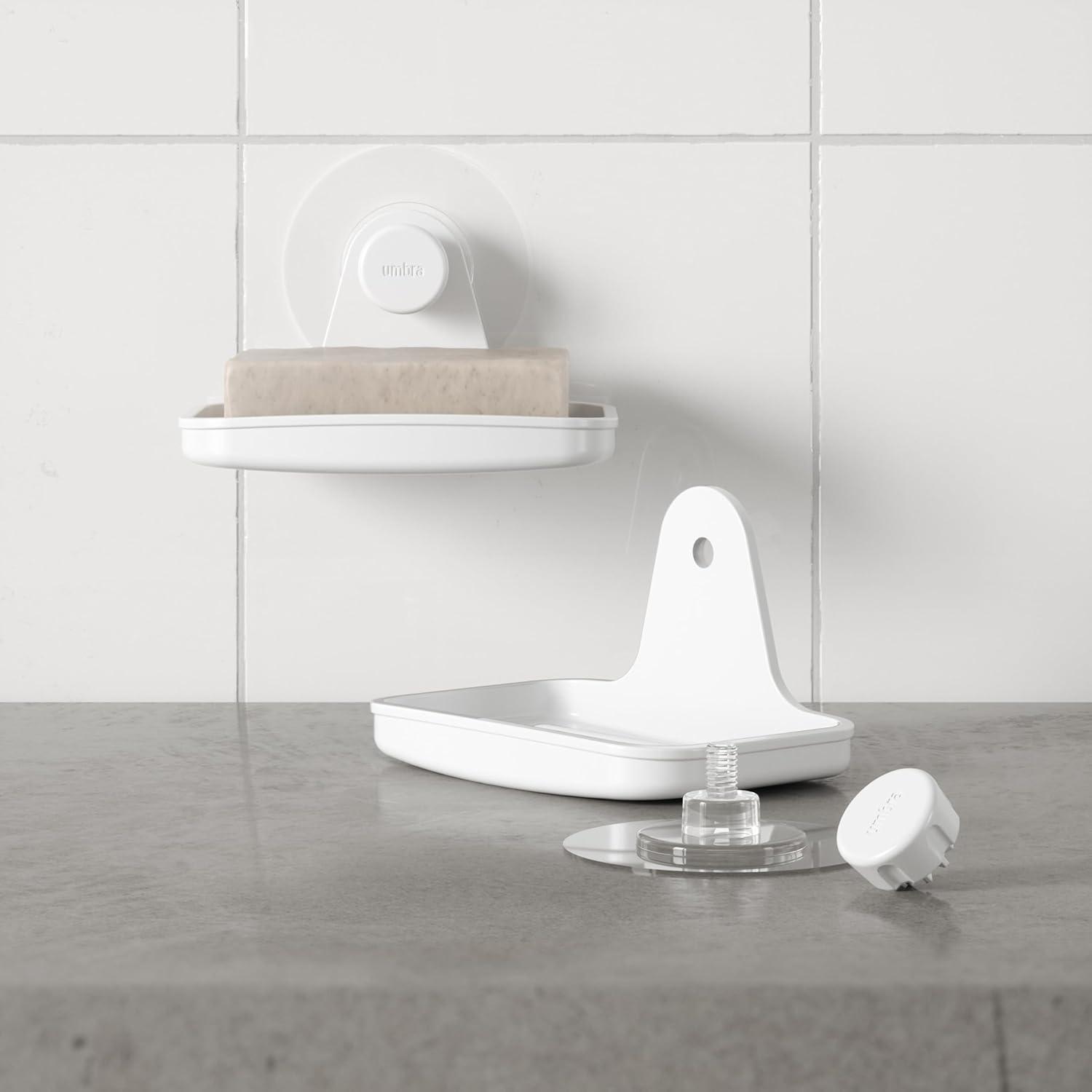 image:imageUmbra Flex Adhesive Soap Dish for Bathroom or Kitchen Use in Shower Tub or Sink Area WhiteSoap Dish