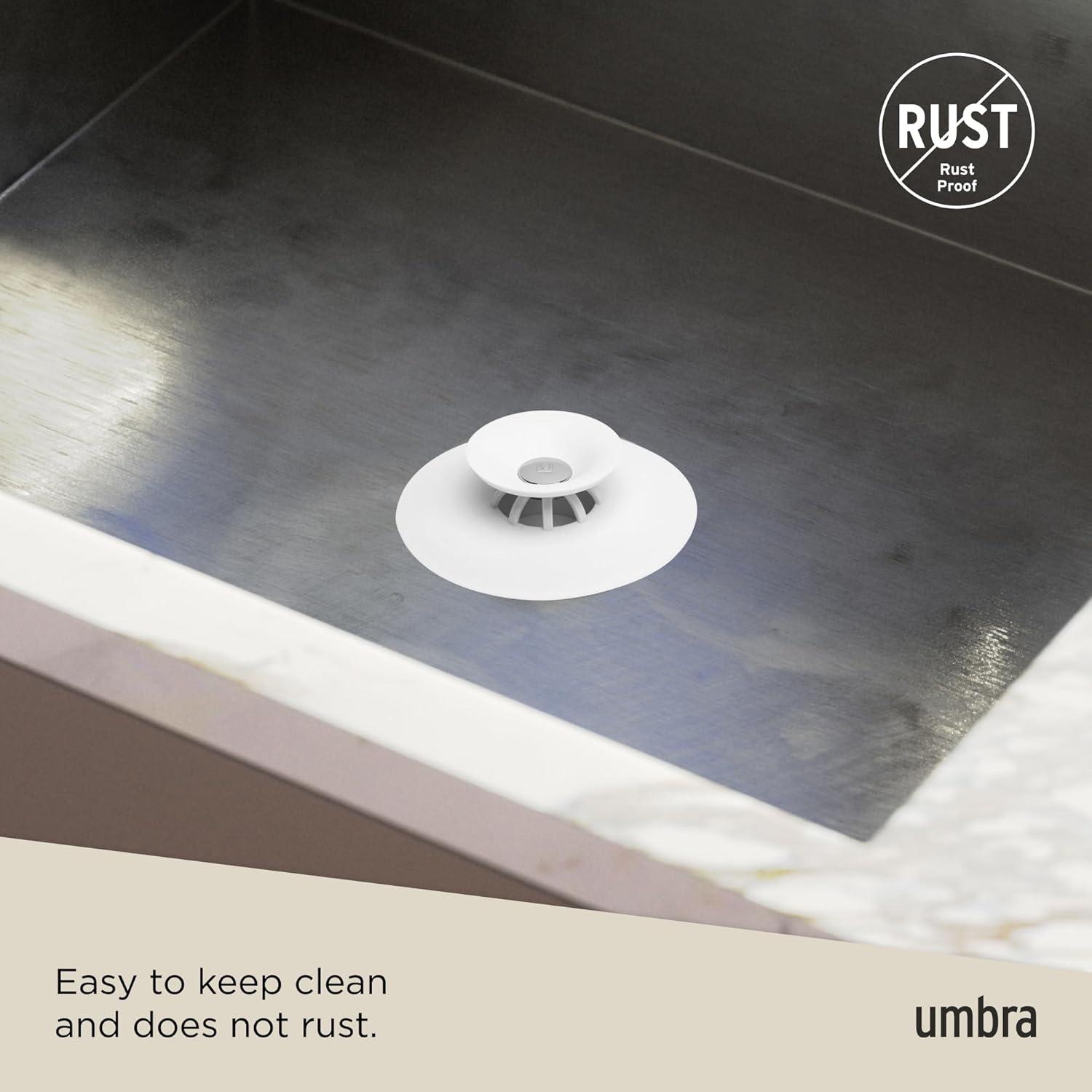 image:imageUmbra Flex Drain StopHair Catcher BlackWhite