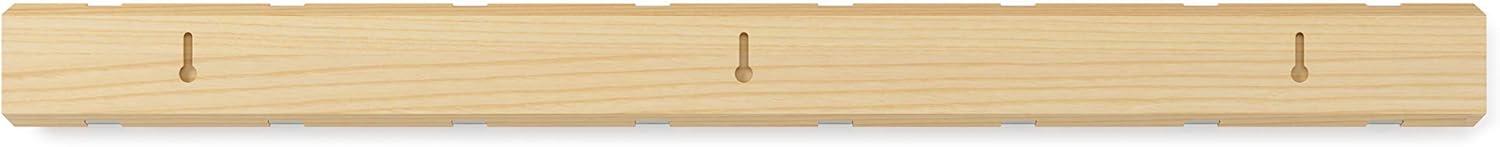 image:imageUmbra Flip WallMounted Coat Rack with 3 Hooks Modern SpaceSaving Storage for Hats Jackets Bags Entryway Mudroom Closet Bathroom Bedroom NaturalNickelNaturalNickel