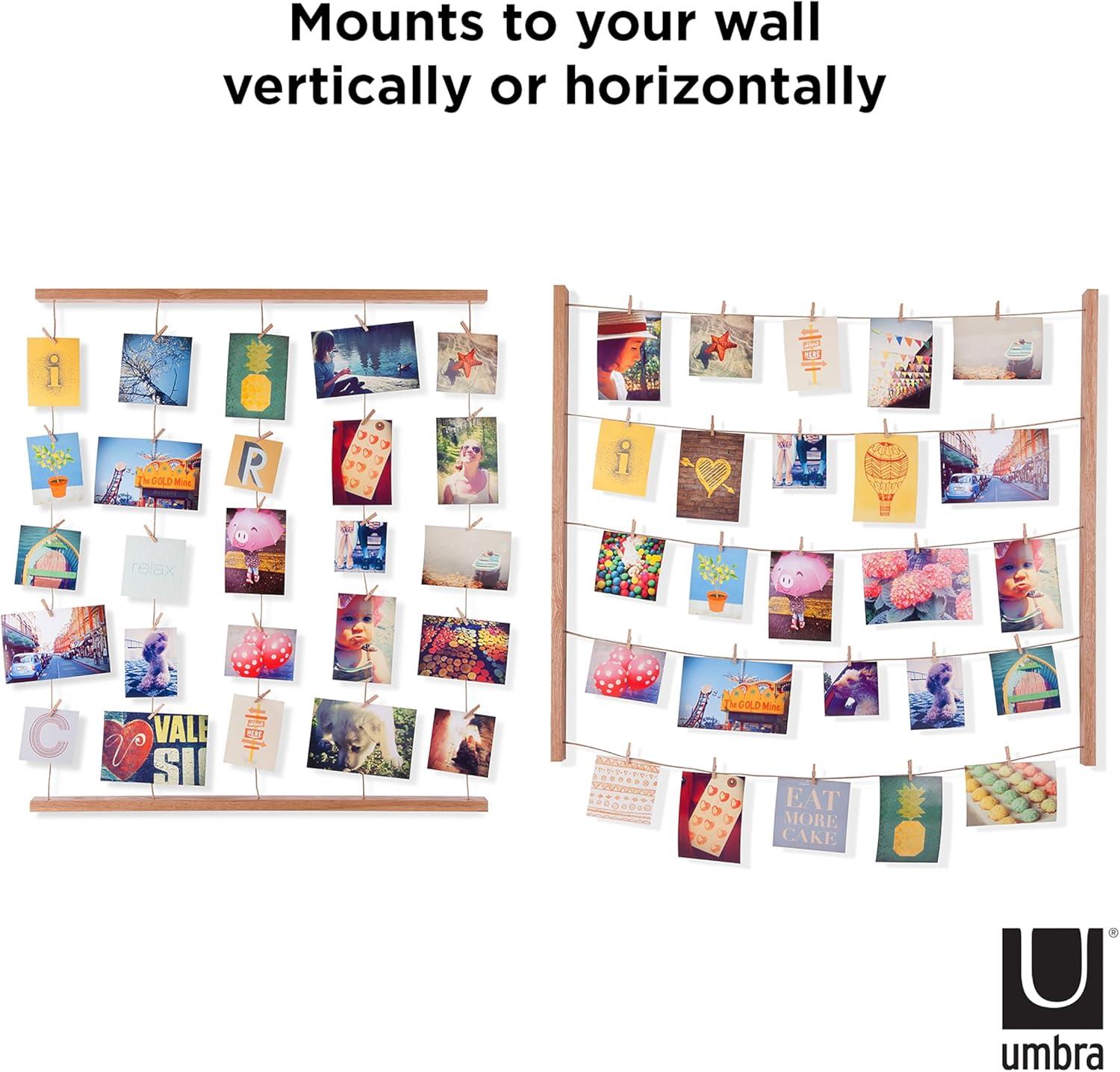 image:imageUmbra Hangit Photo Collage Fame DIY Picture Hangers Collage Picture Frames for Wall 26x30 WhiteNatural