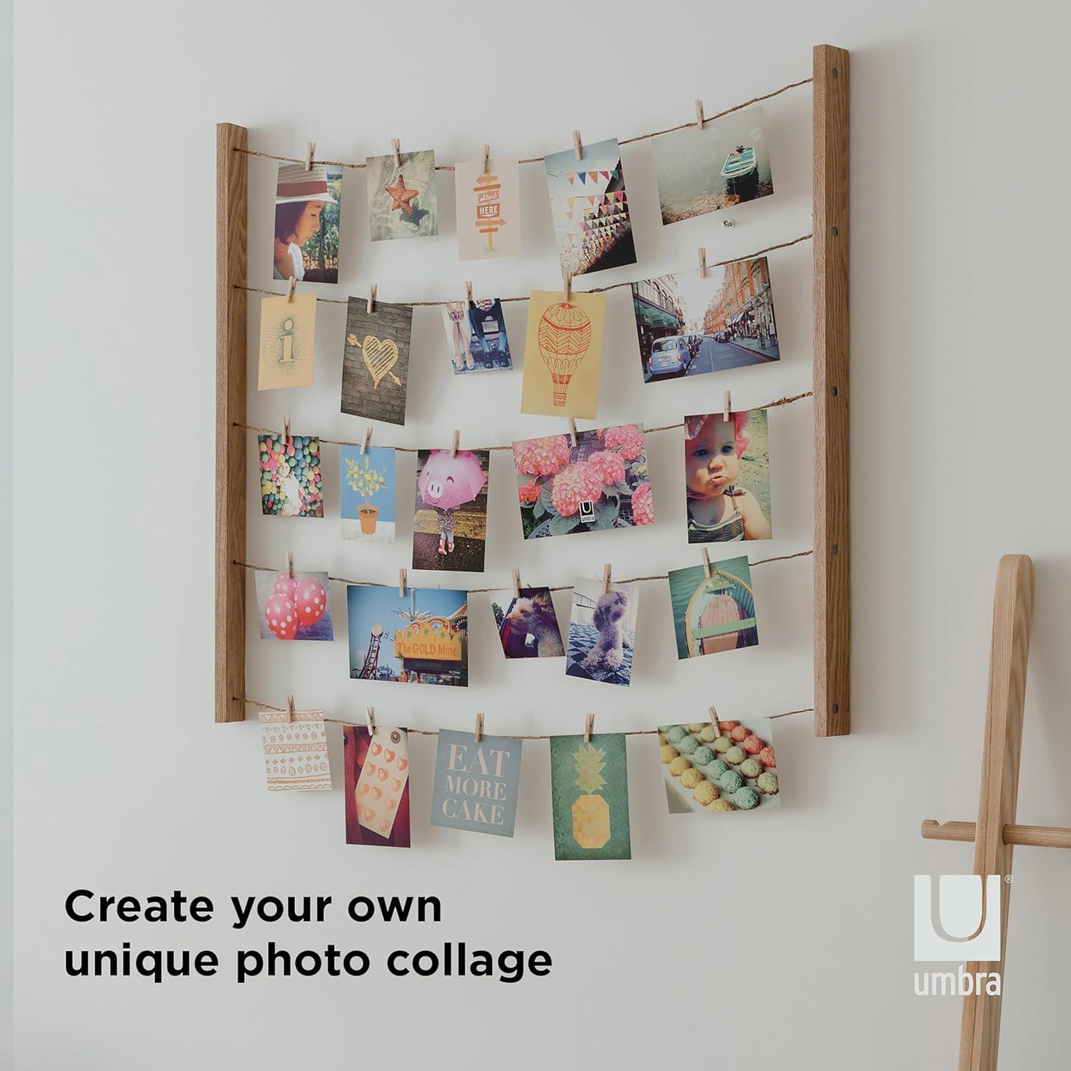 image:imageUmbra Hangit Photo Collage Fame DIY Picture Hangers Collage Picture Frames for Wall 26x30 WhiteNatural