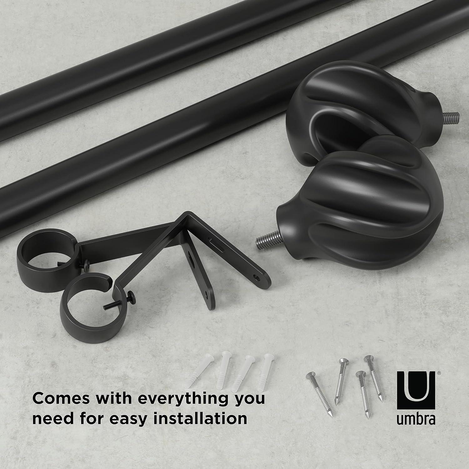 image:imageUmbra Helix Curtain Rod 42120 Inch Black