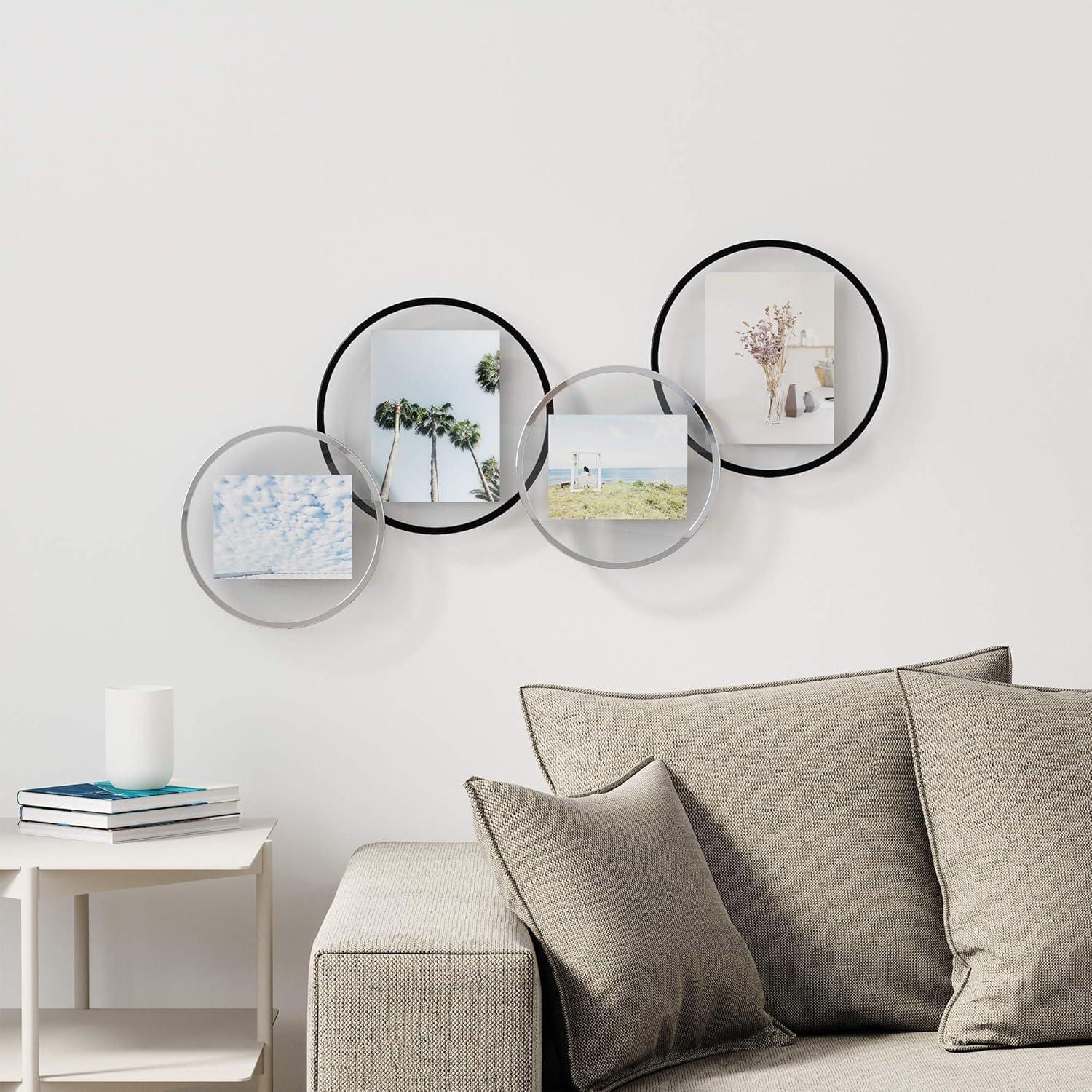 image:imageUmbra Infinity 4x6 Picture Frame Unique Circular Photo Display for Desk or Wall Black4X6