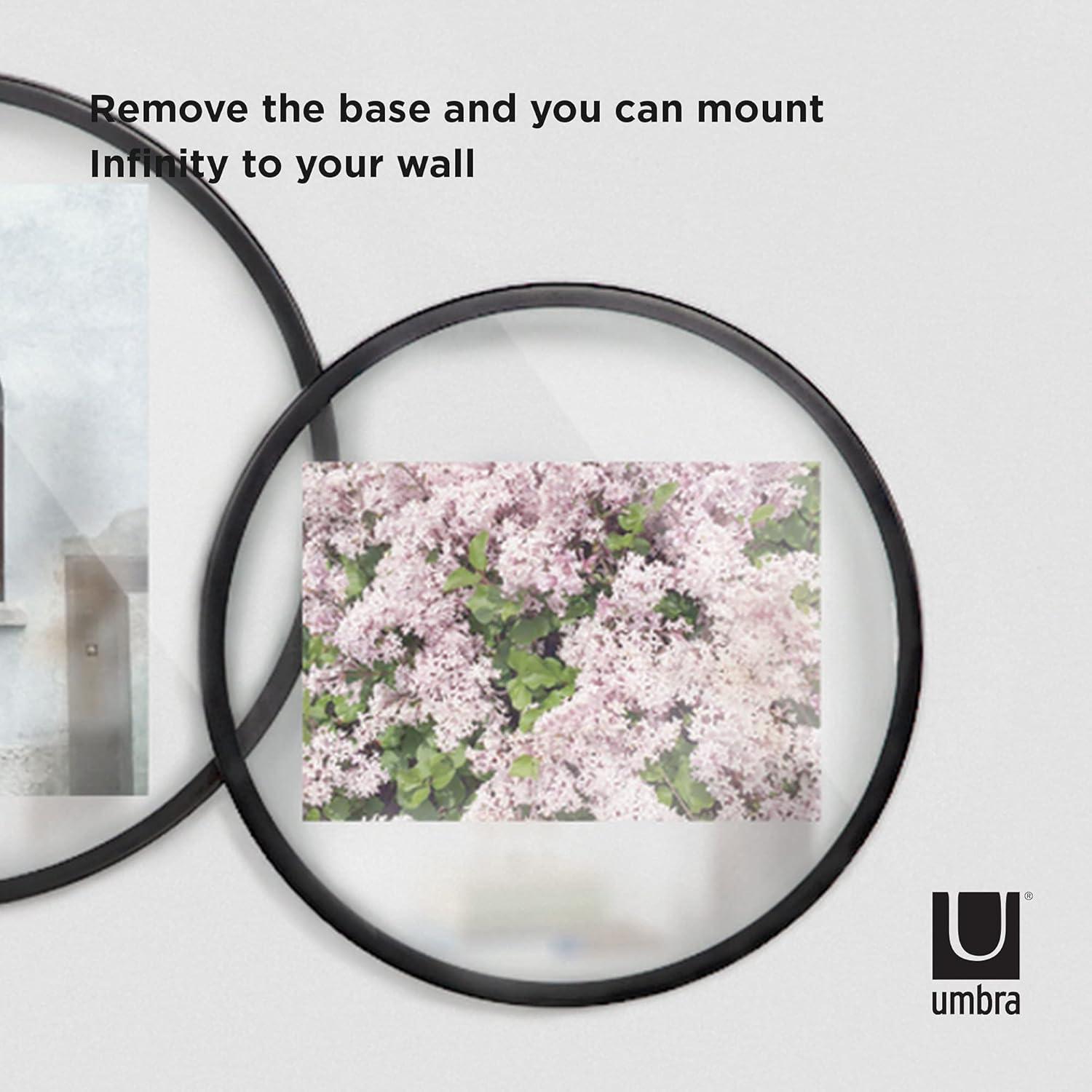image:imageUmbra Infinity 4x6 Picture Frame Unique Circular Photo Display for Desk or Wall Black4X6