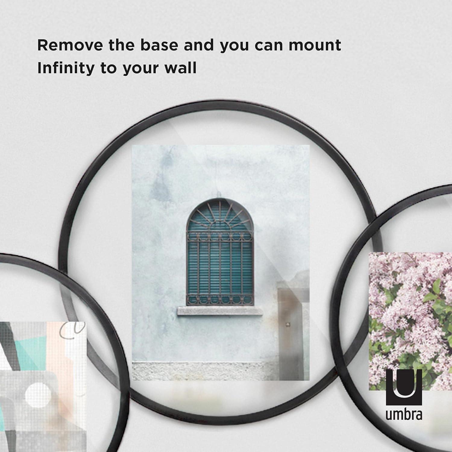 image:imageUmbra Infinity 4x6 Picture Frame Unique Circular Photo Display for Desk or Wall Black5X7