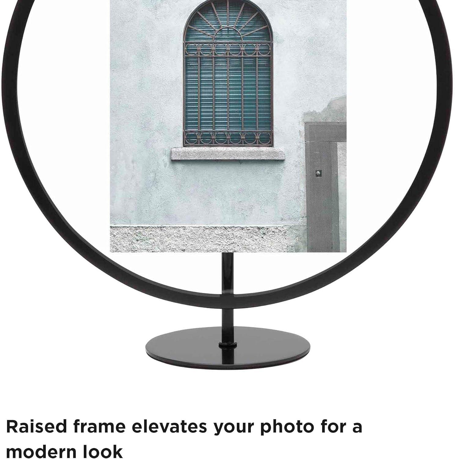 image:imageUmbra Infinity 4x6 Picture Frame Unique Circular Photo Display for Desk or Wall Black5X7